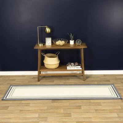 Mcphail Flatweave Oatmeal/Teal/Blue Indoor/Outdoor Area Rug Birch Lane Rug Size: Runner 2& x 6&