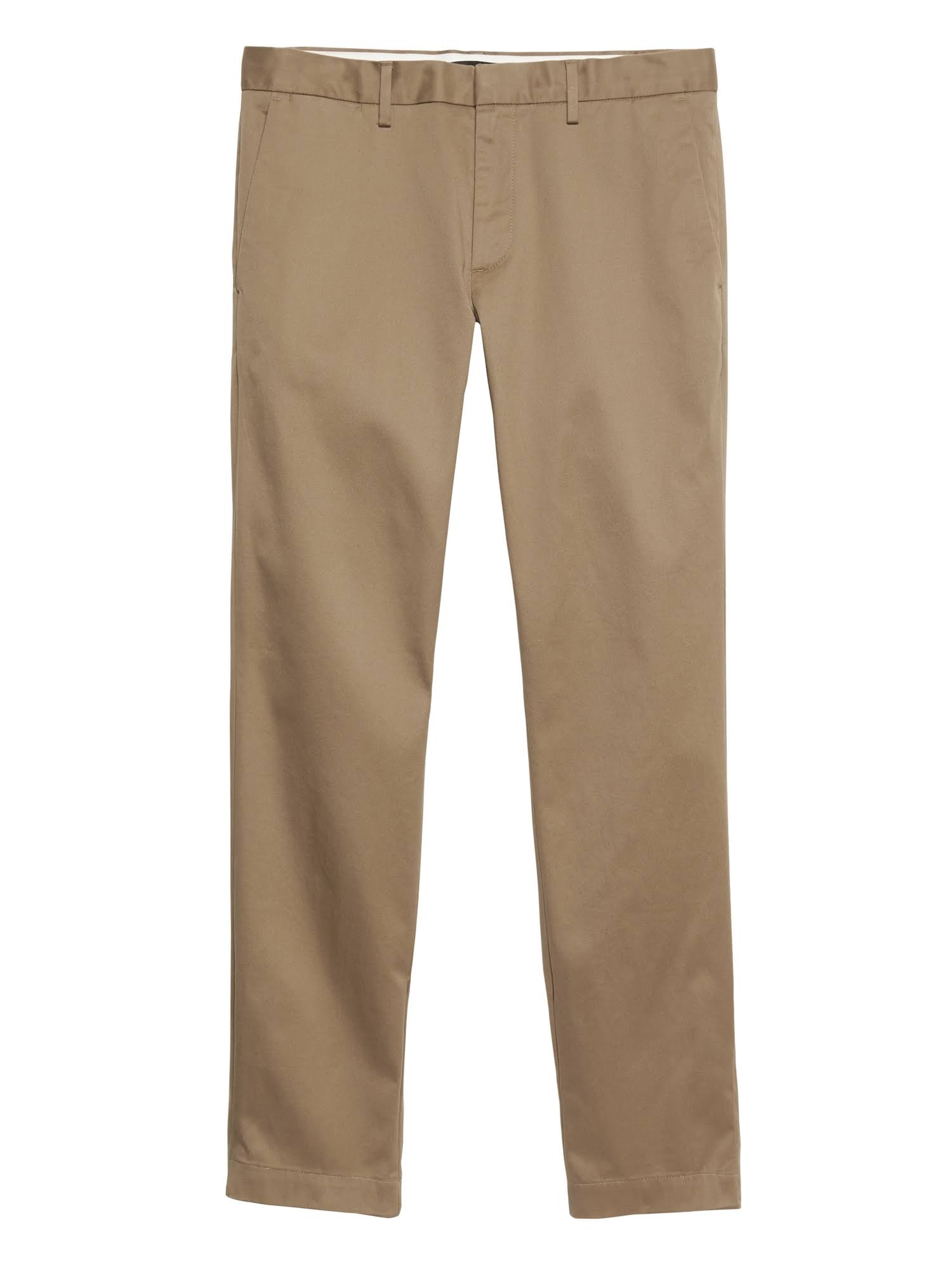 Banana Republic Men's Straight Rapid Movement Chino Pant Airforce Khaki Size 32W 34L