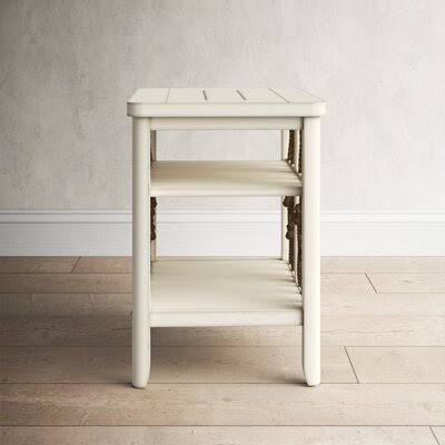 Birch Lane Alexzander Chairside Table Color: White