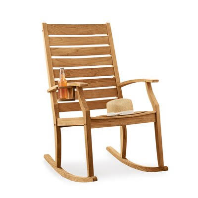 Outdoor Luz Rocking Solid Wood Chair Birch LANE?