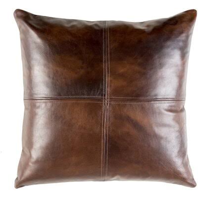 Declan Leather/Suede Throw Pillow Cover & Insert