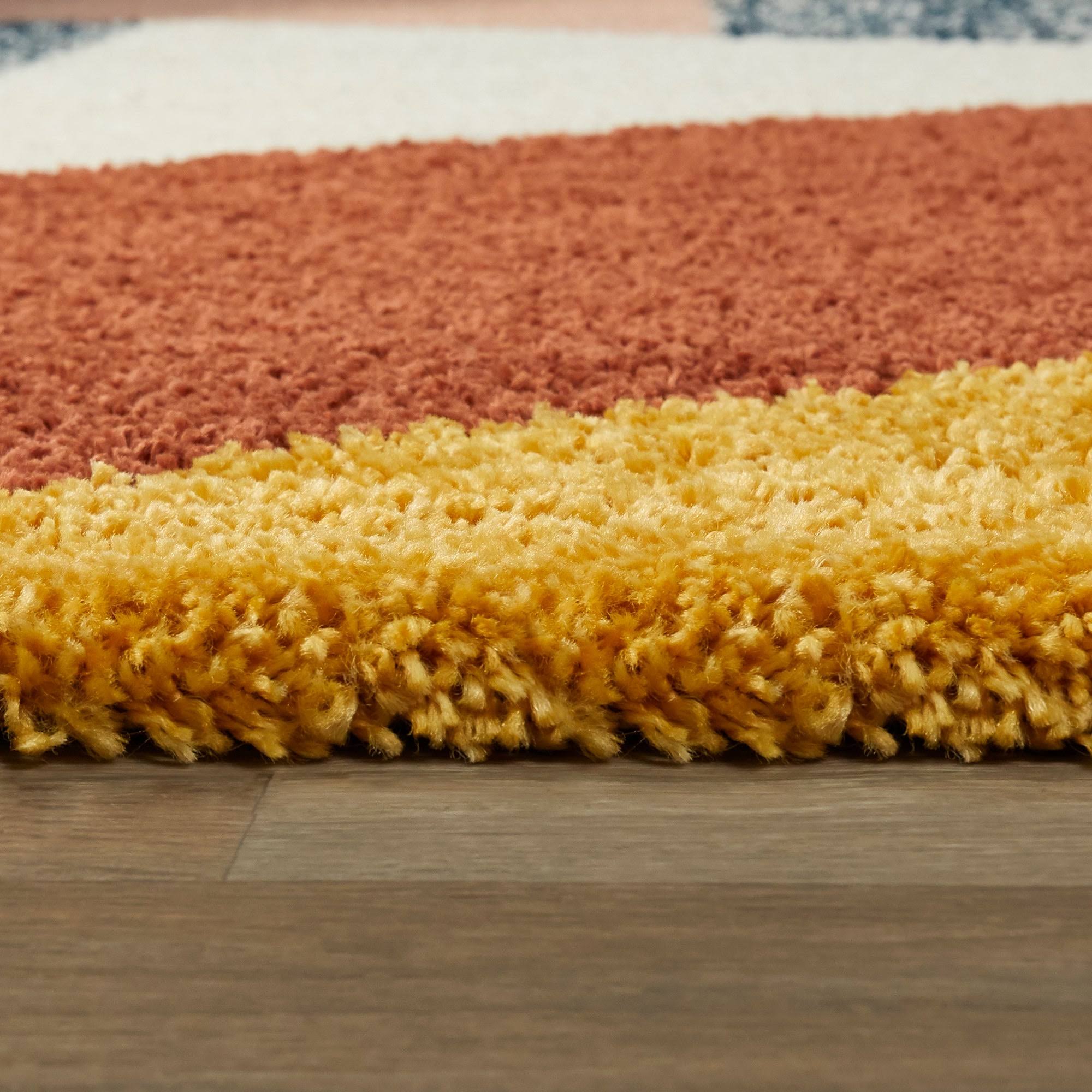 BALTA Merril Modern Berber Shag Mid Century Area Rug - 2&7x22 x 7& Runner - Burnt Orange