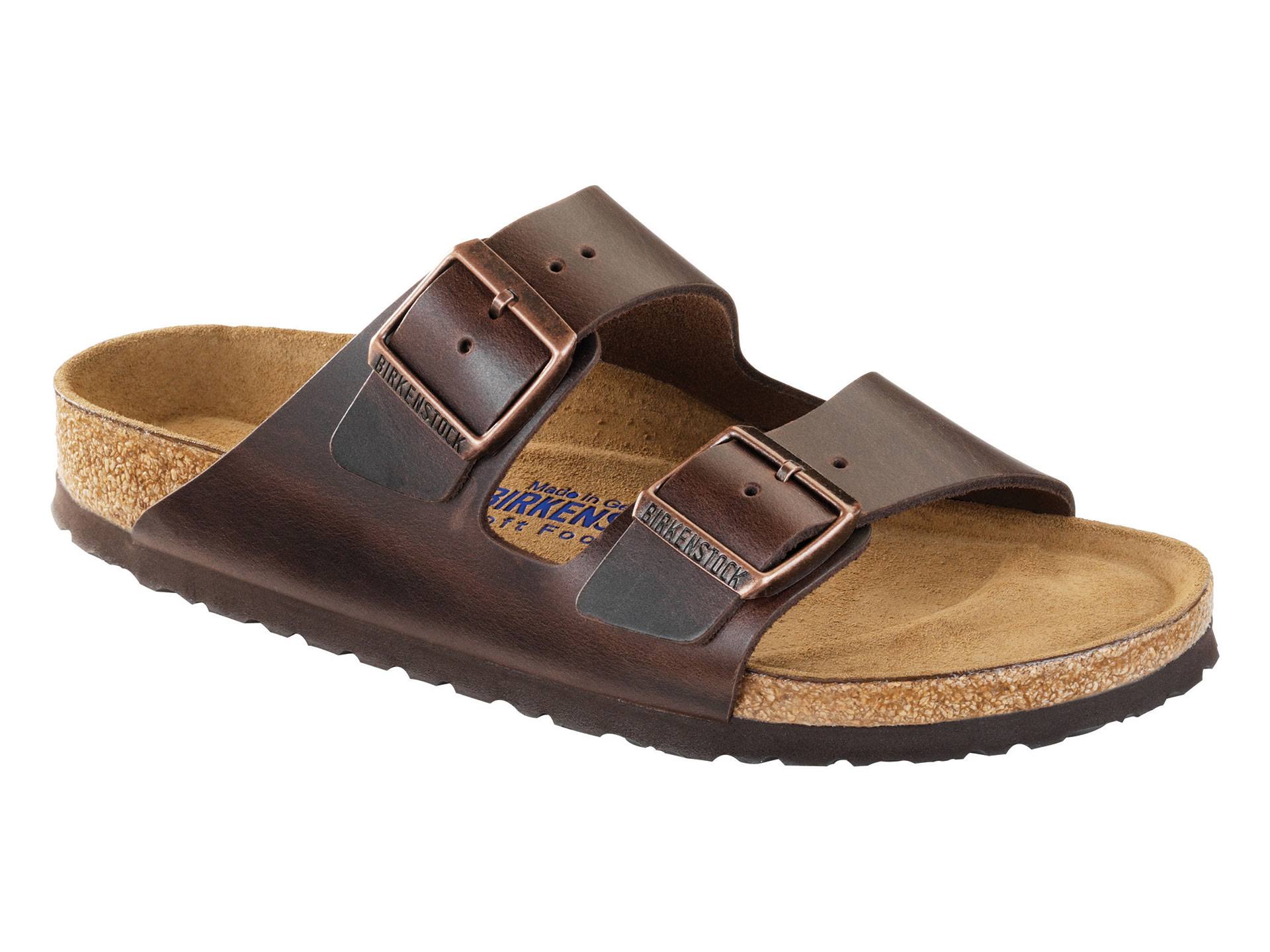 Birkenstock Arizona Soft Footbed - Leather Brown Amalfi / 38 / Narrow
