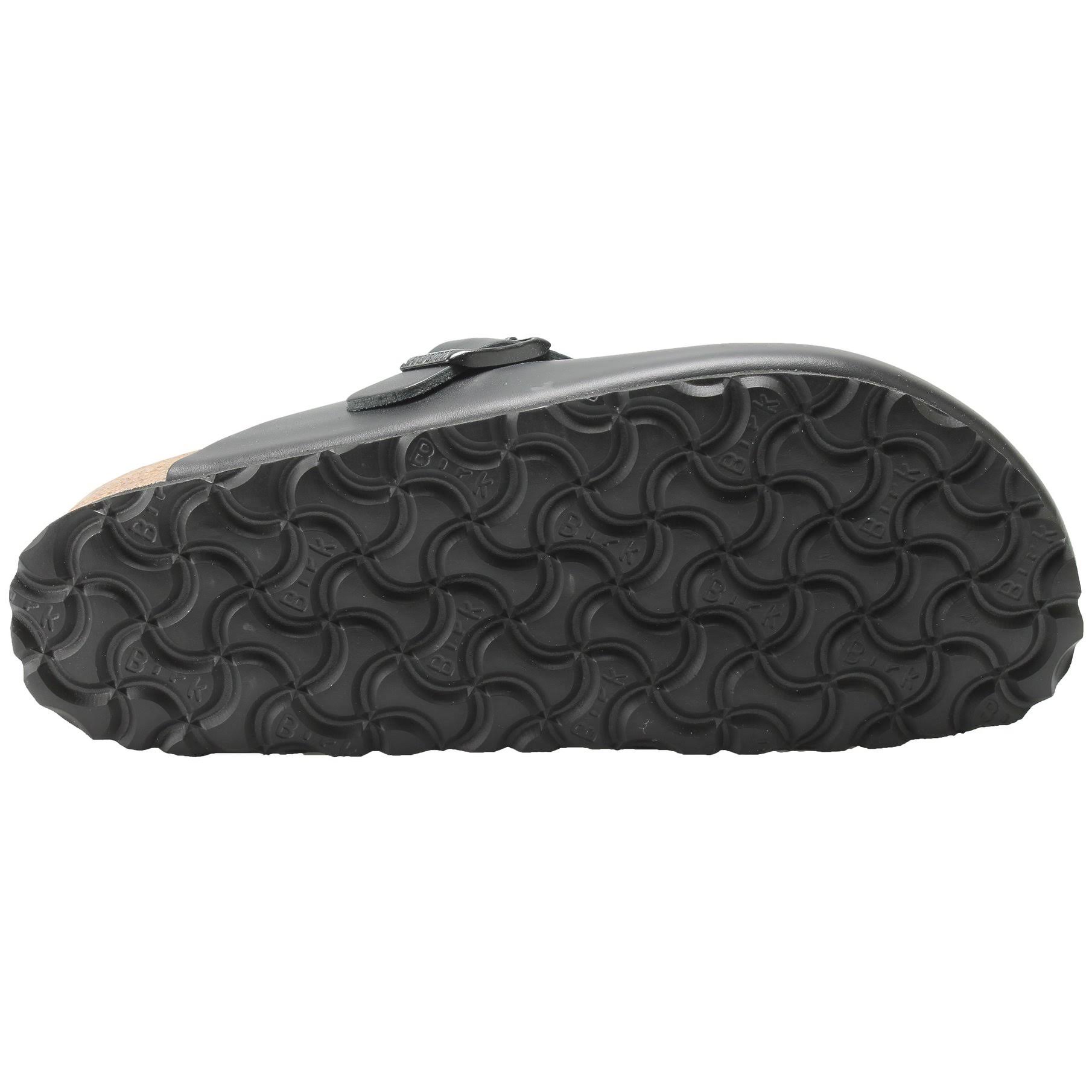 Birkenstock Boston Shoes Natural Leather Black