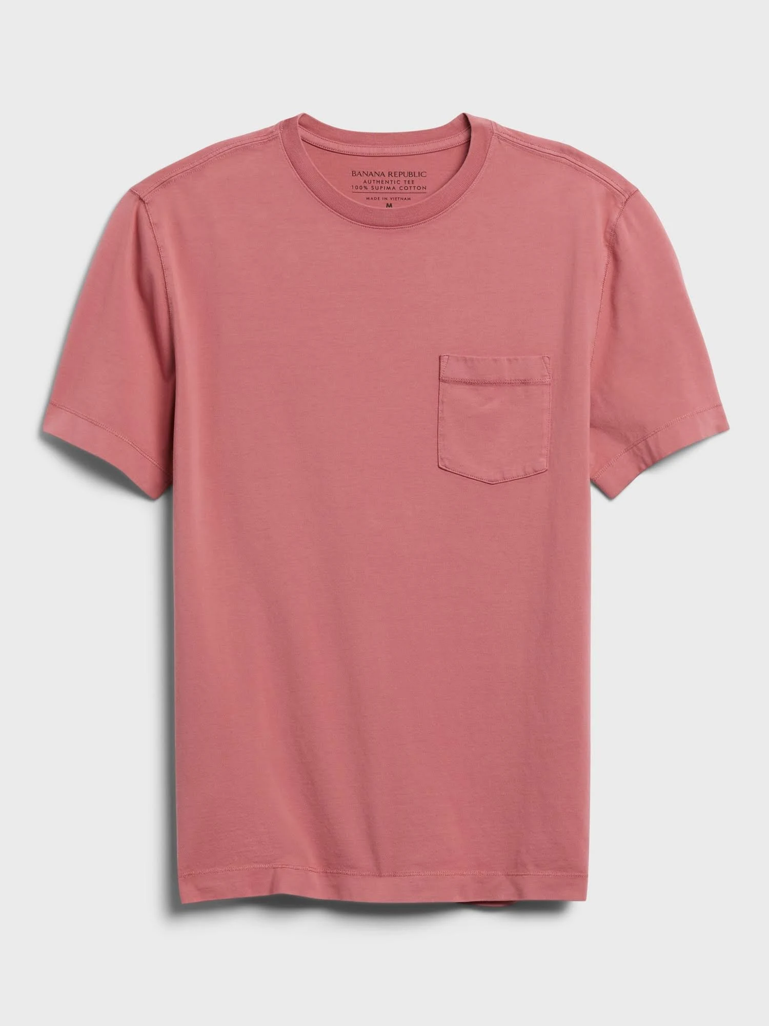 Banana Republic Men's Authentic Supima Crew-Neck T-Shirt Raspberry Sorbet Size S