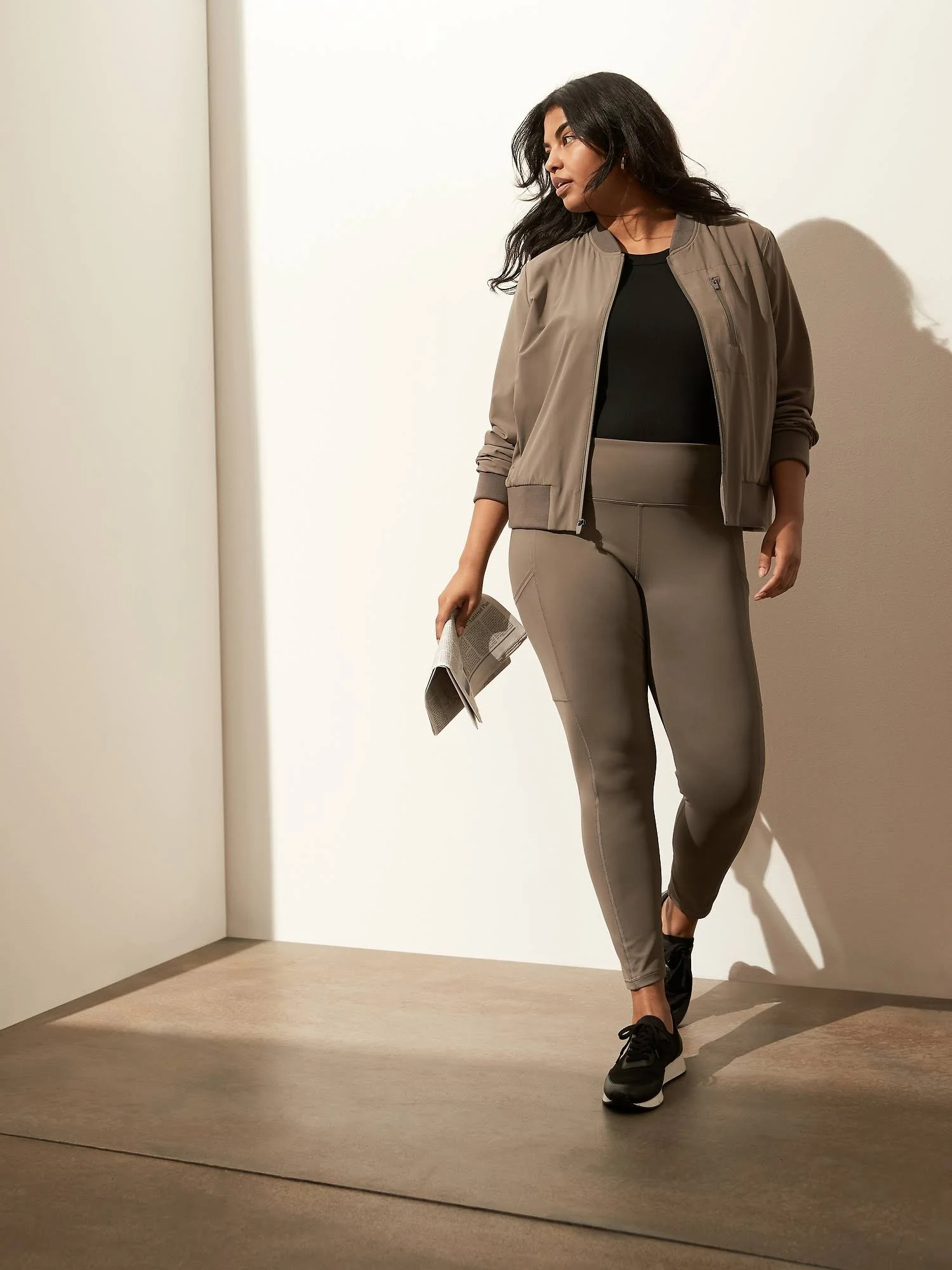 Banana Republic Women's on The Go 7/8 Legging Dusty Olive Green Size XXL