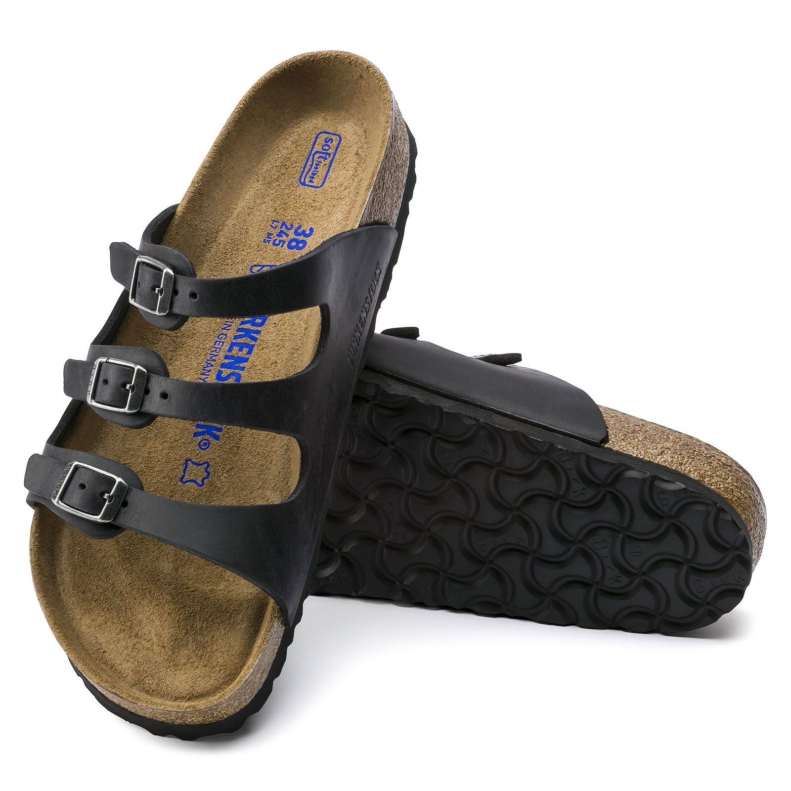 Birkenstock Women's Florida Soft Footbed (37 Black Oiled Leather)