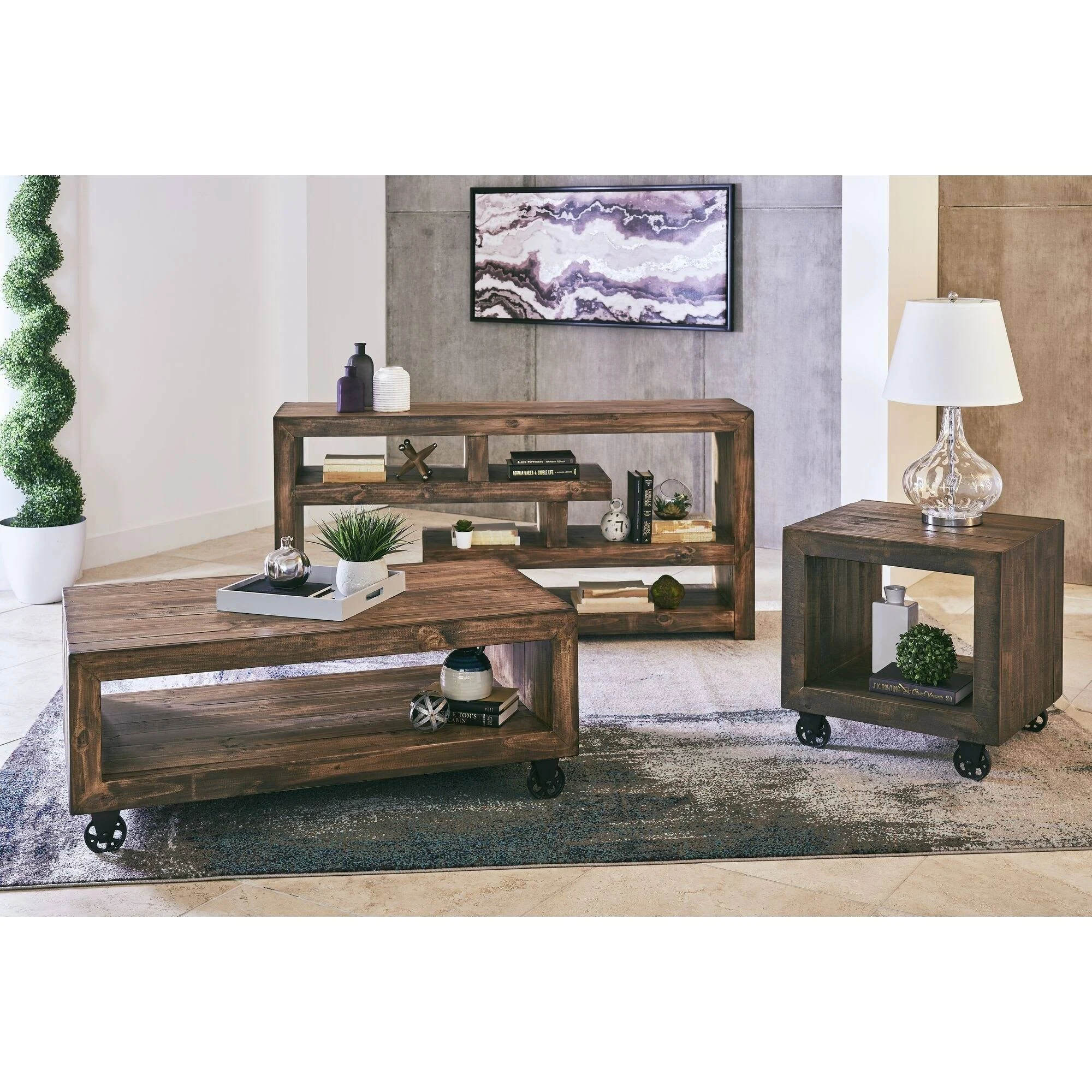 Picket House Furnishings - Jordan End Table in Latte - MAMO22ET