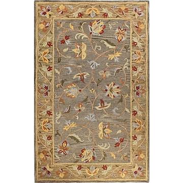 Tymeo Hand-Tufted Wool Grey Area Rug Rug Size: Rectangle 3&6x22 x 5&6x22