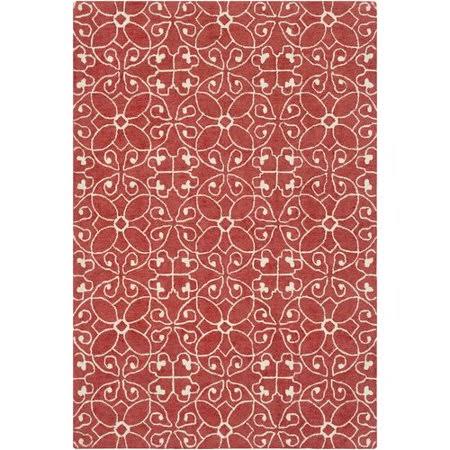 Arison Hand-Hooked Wool Rust Area Rug Charlton Home Rug Size: Rectangle 8' x 10'