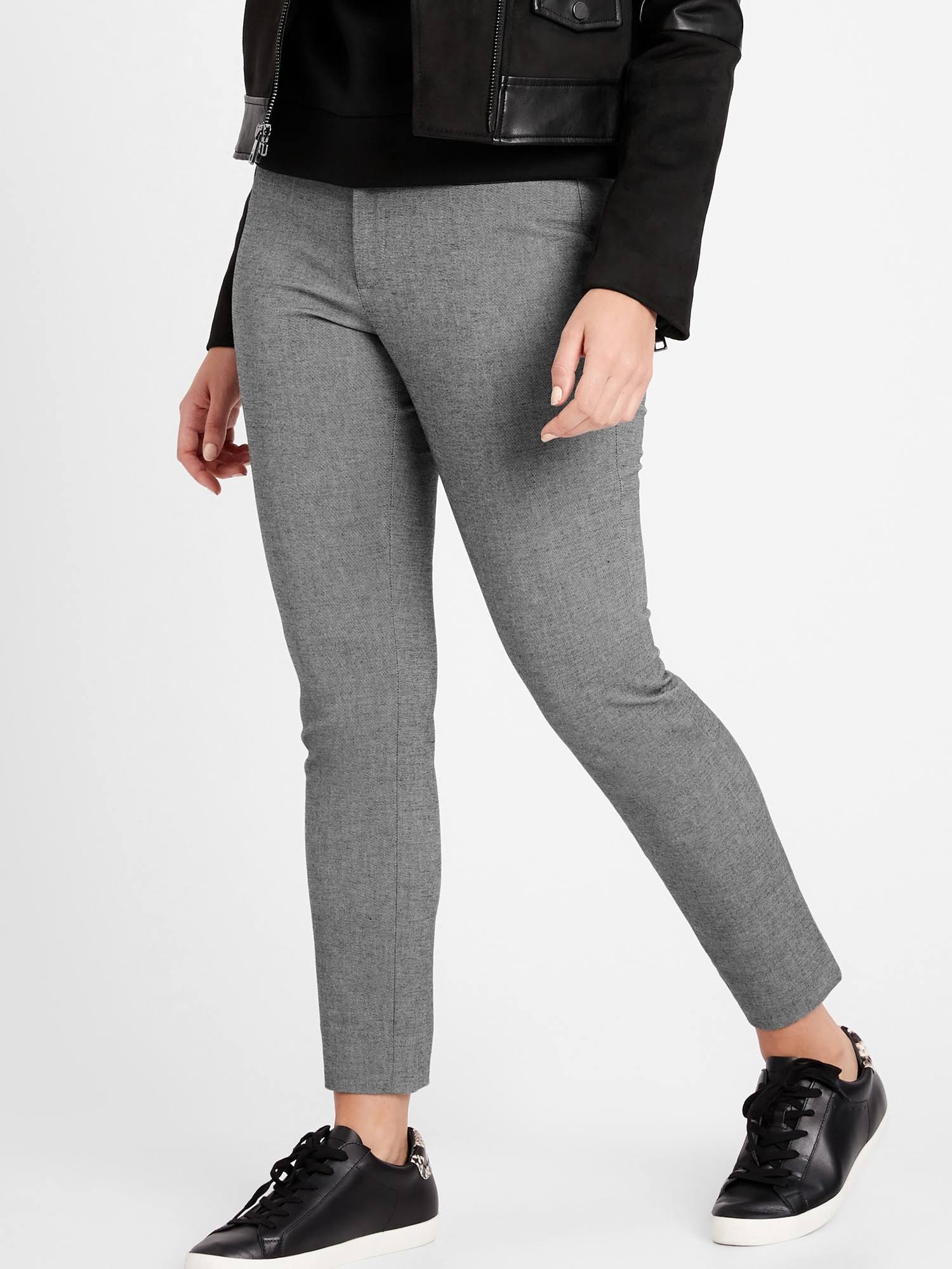 Banana Republic Women's Curvy Mid-Rise Skinny Sloan Pant Dark Gray Size 6 Long