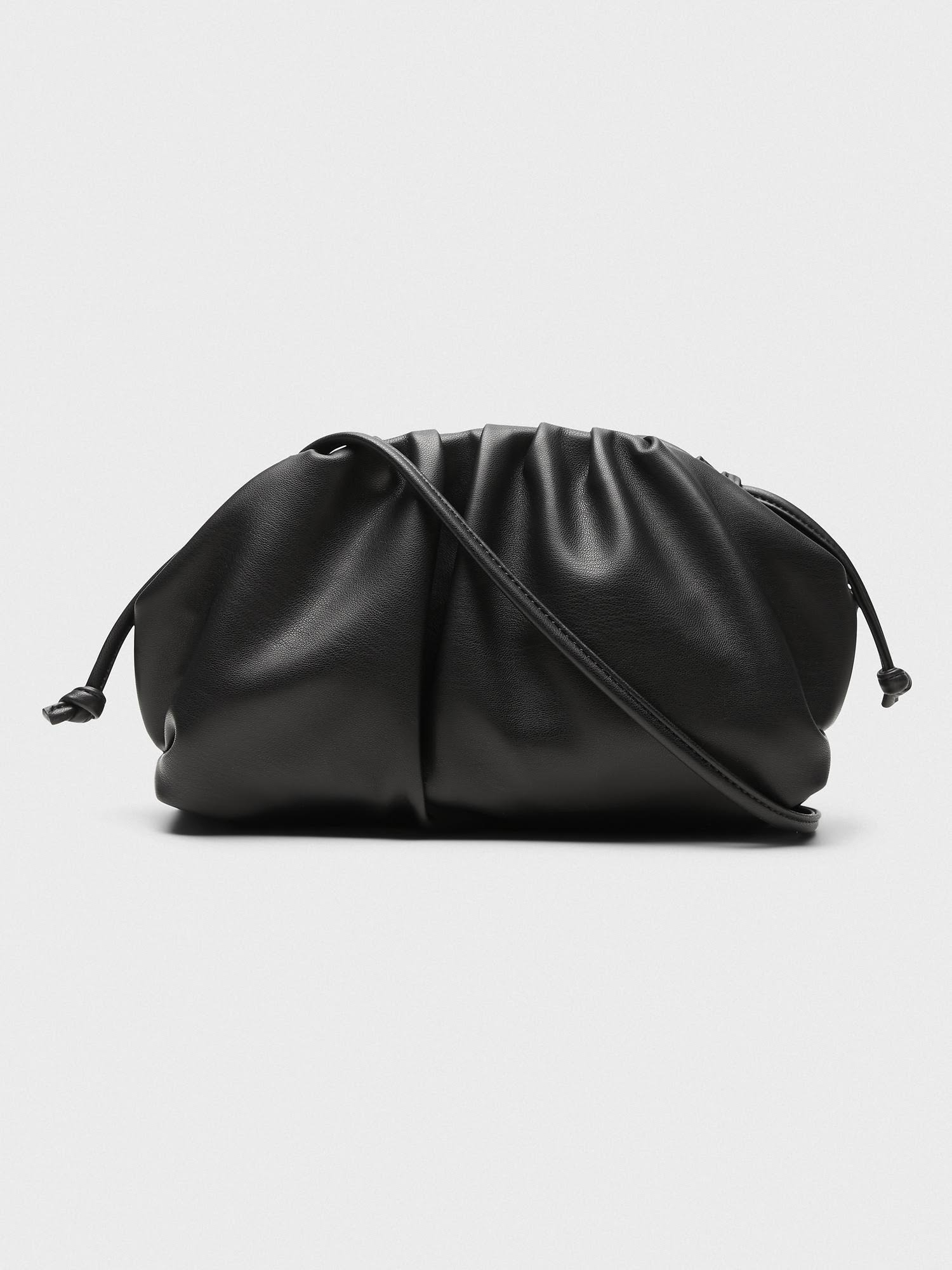 Women's Soft Pouch Crossbody Bag Black