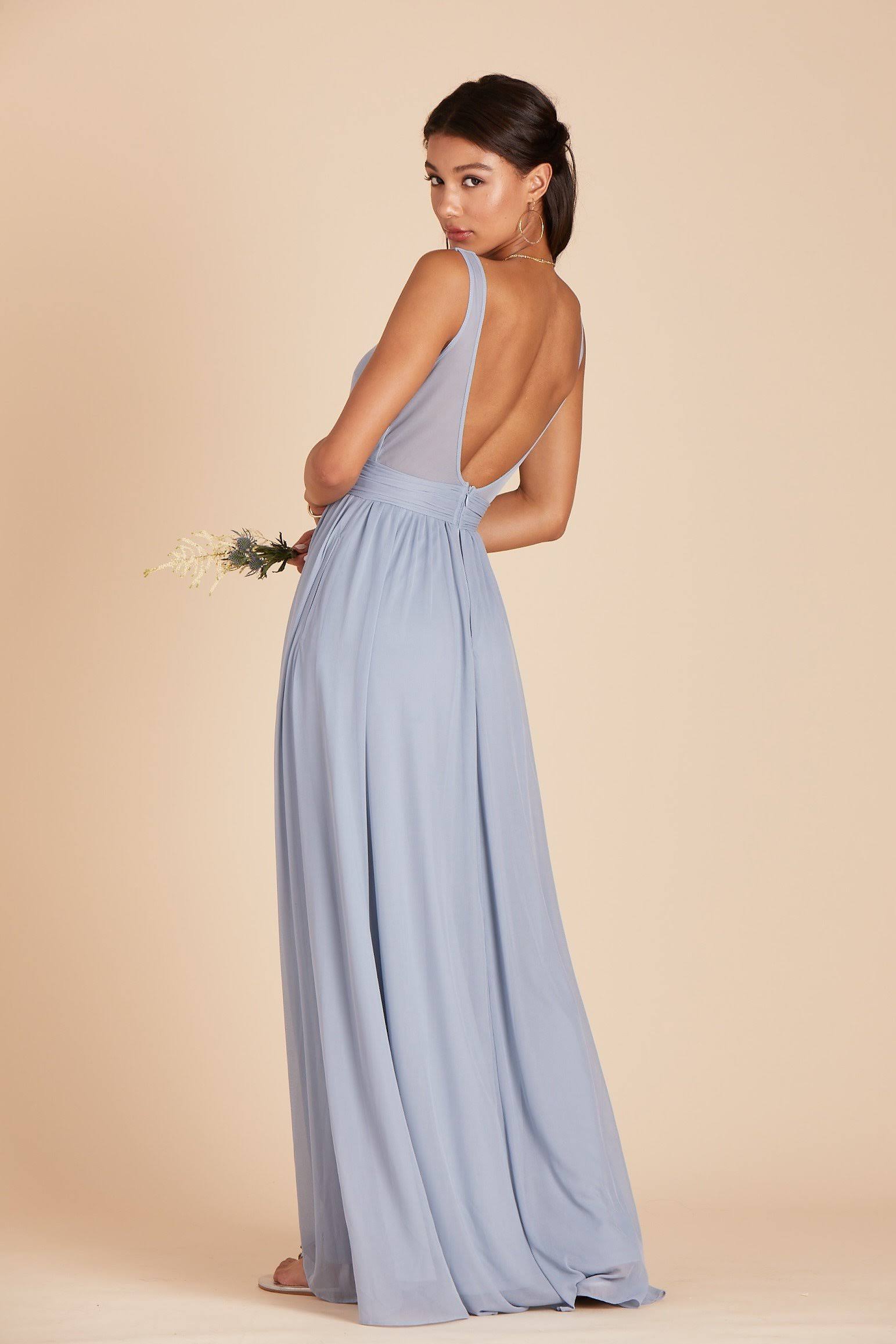 Birdy Grey Jan Bridesmaid Dress in Dusty Blue XL / Dusty Blue