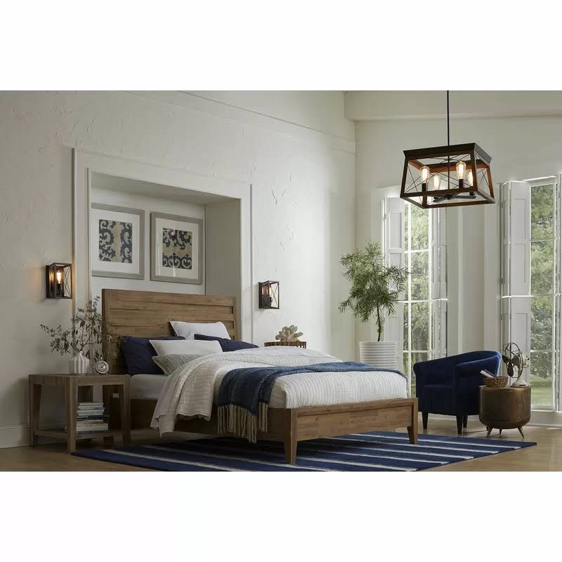 Delon 4 - Light Lantern Rectangle Chandelier Finish Graphite