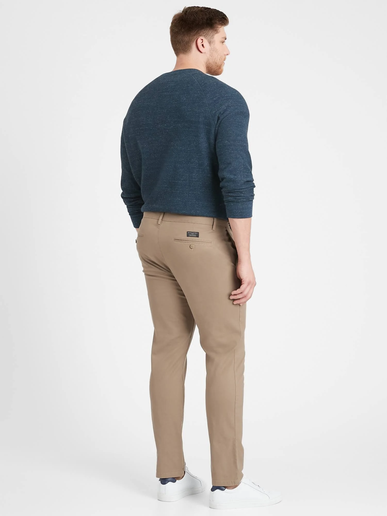 Banana Republic Men's Fulton Skinny Stretch Chino Pant Acorn Tall Size 42W 36L