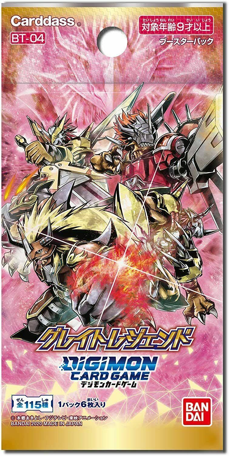 Bandai Digimon Card Game Booster Great Legend Sealed Box BT-04 Japan