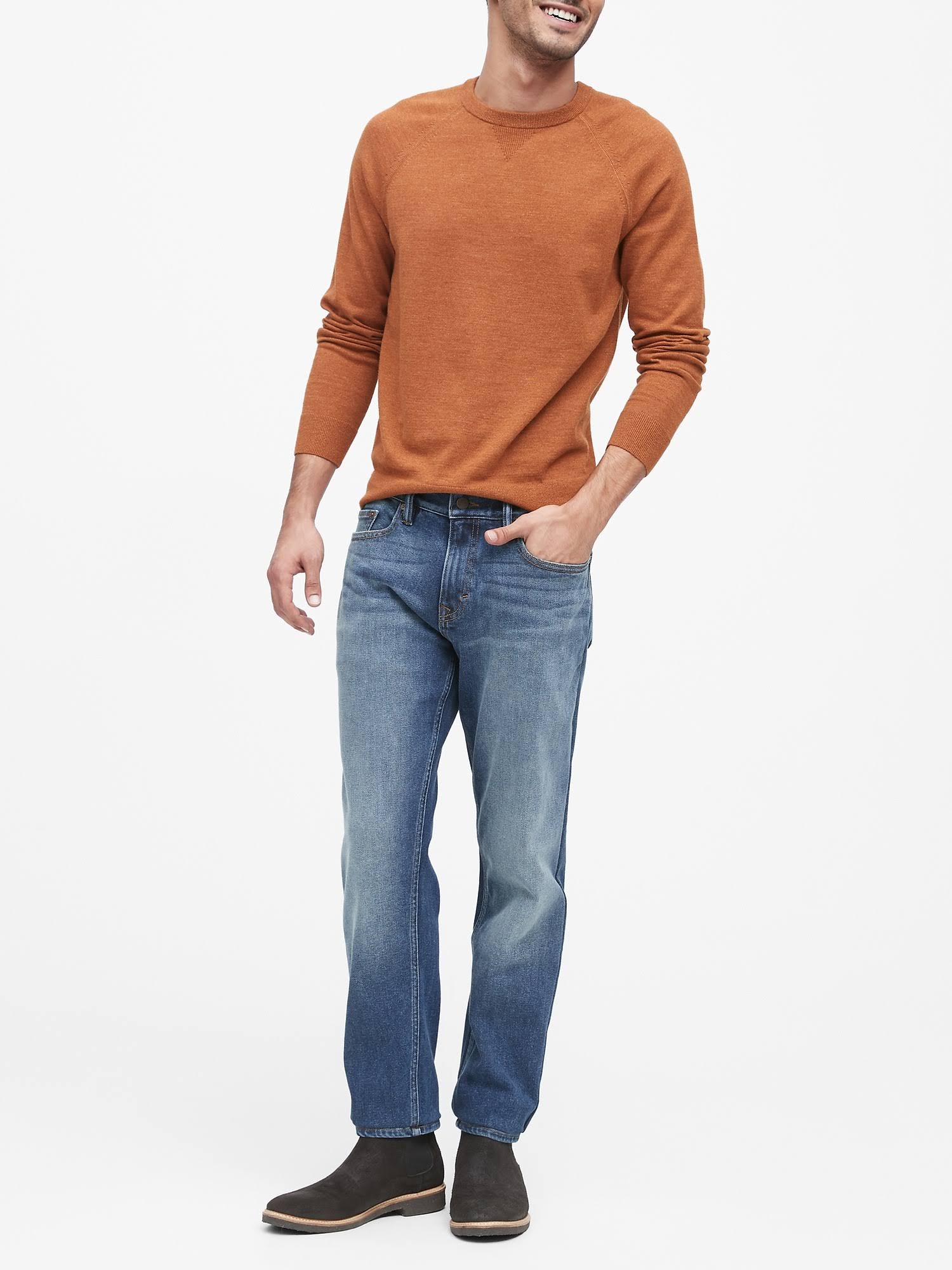 Banana Republic Men's Straight Legacy Jean Medium Wash Size 34W 34L