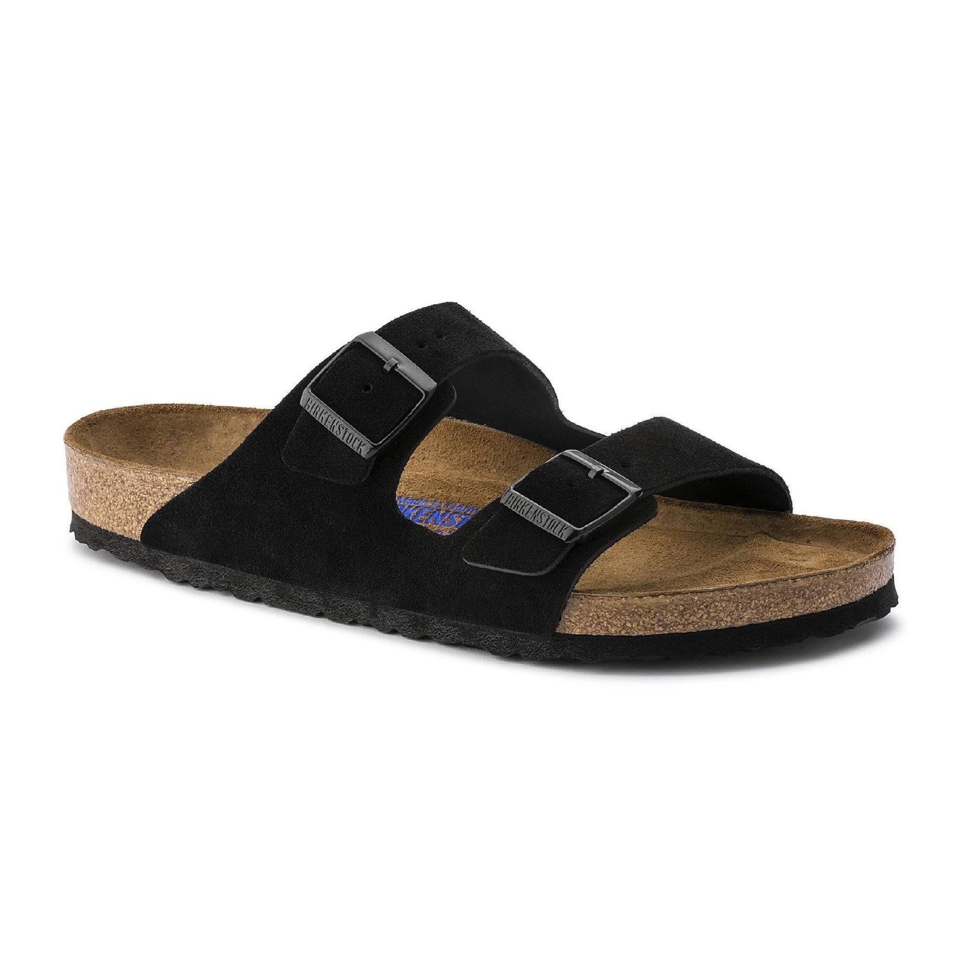 Birkenstock Women's Arizona Sandals, Black Suede, Size 37