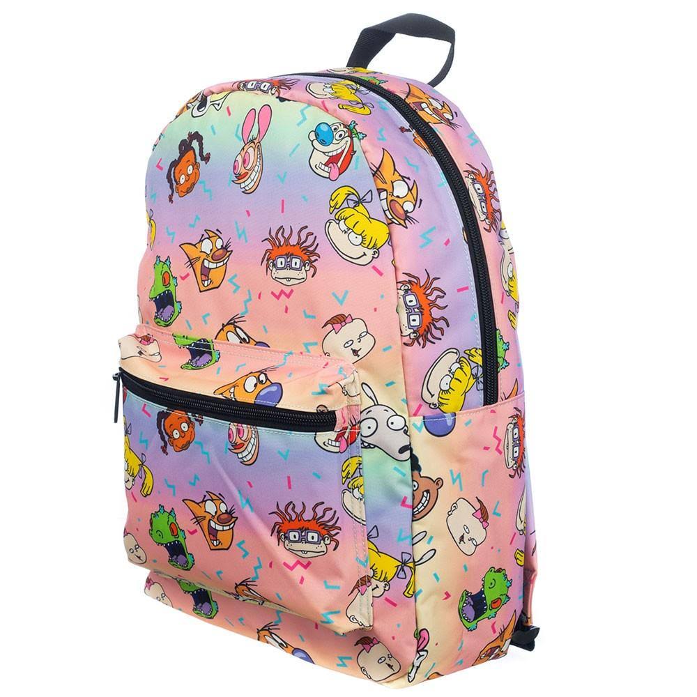 Nickelodeon 90&s Nicktoons Rainbow All of Printed Backpack