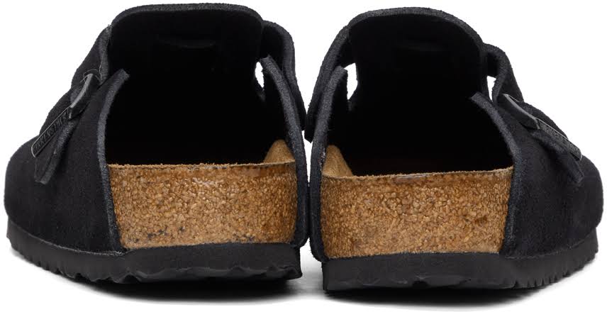 Birkenstock Boston SFB Black Suede