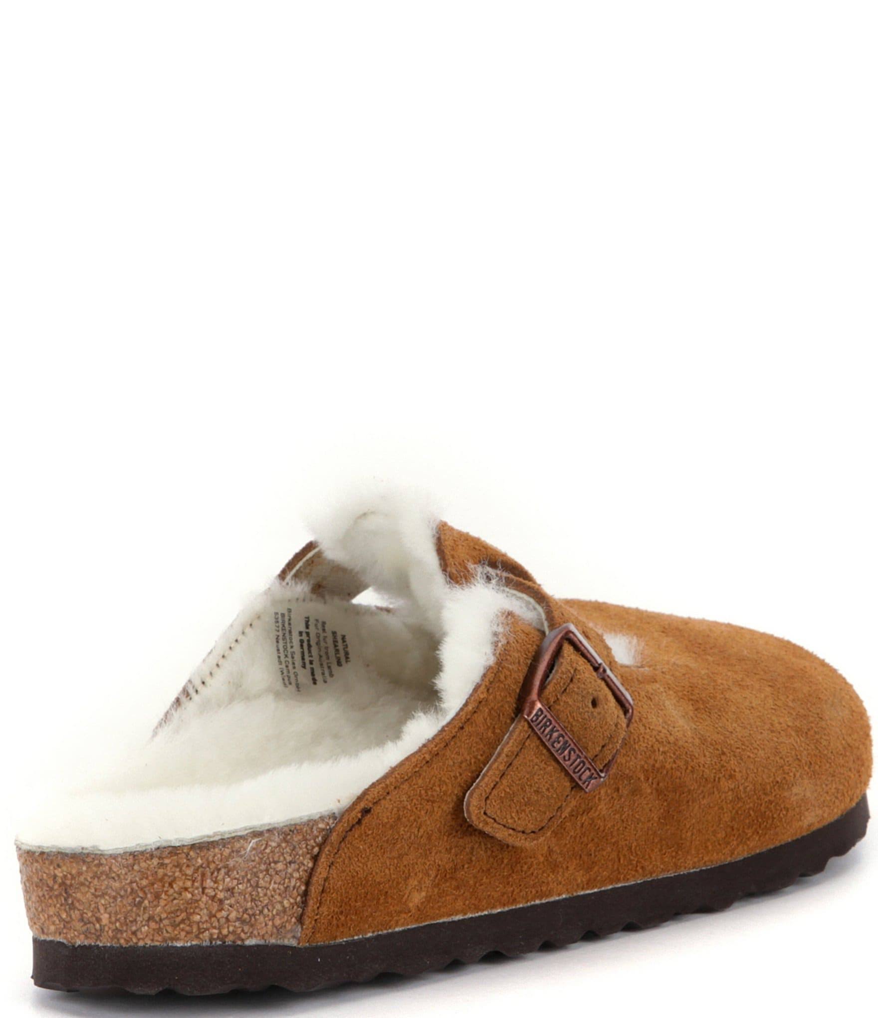 Birkenstock Women's Boston Black Suede/Shearling