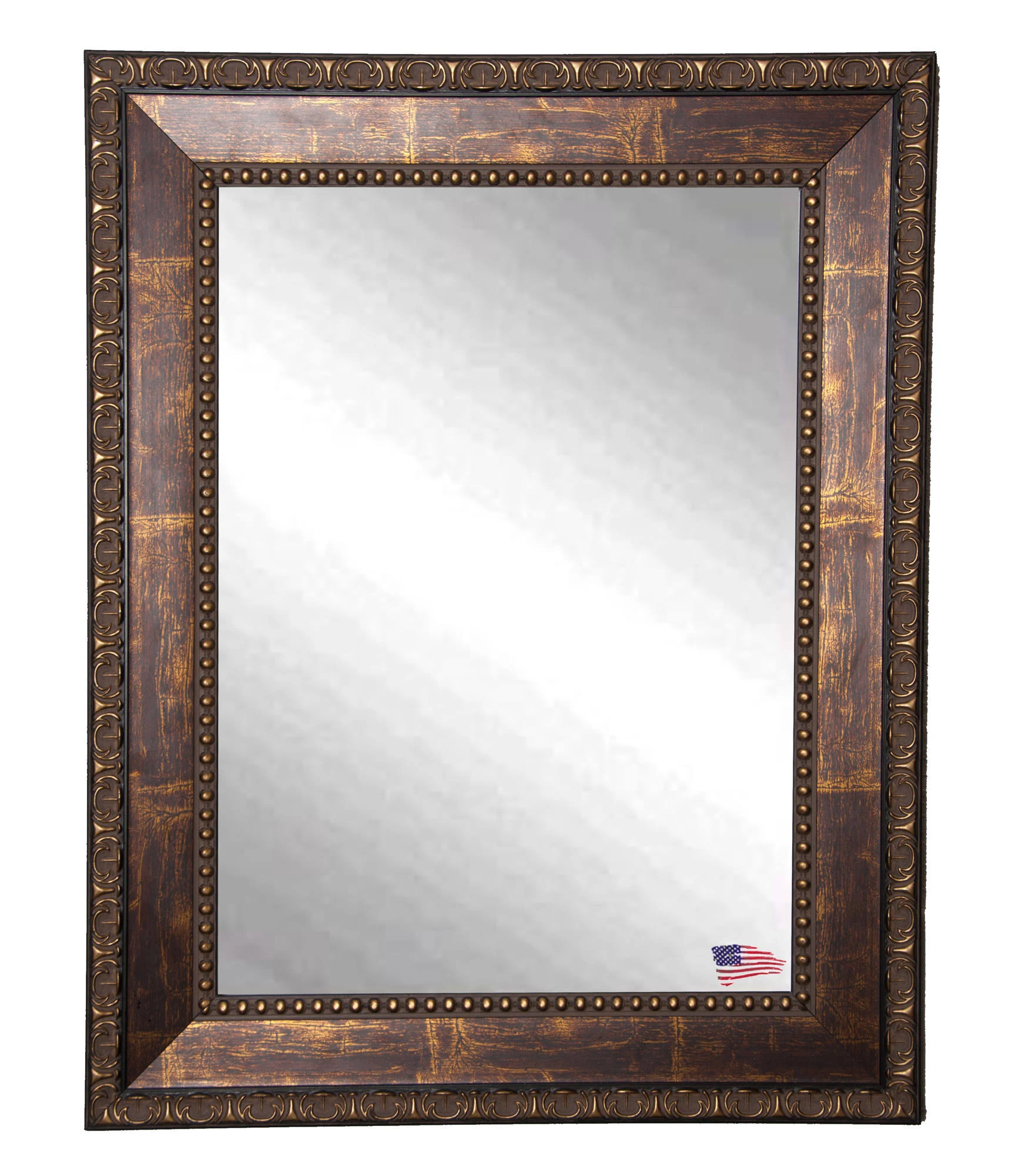 Astoria Grand Square Copper Bronze Wall Mirror Size: 32x22 H x 36x22 W