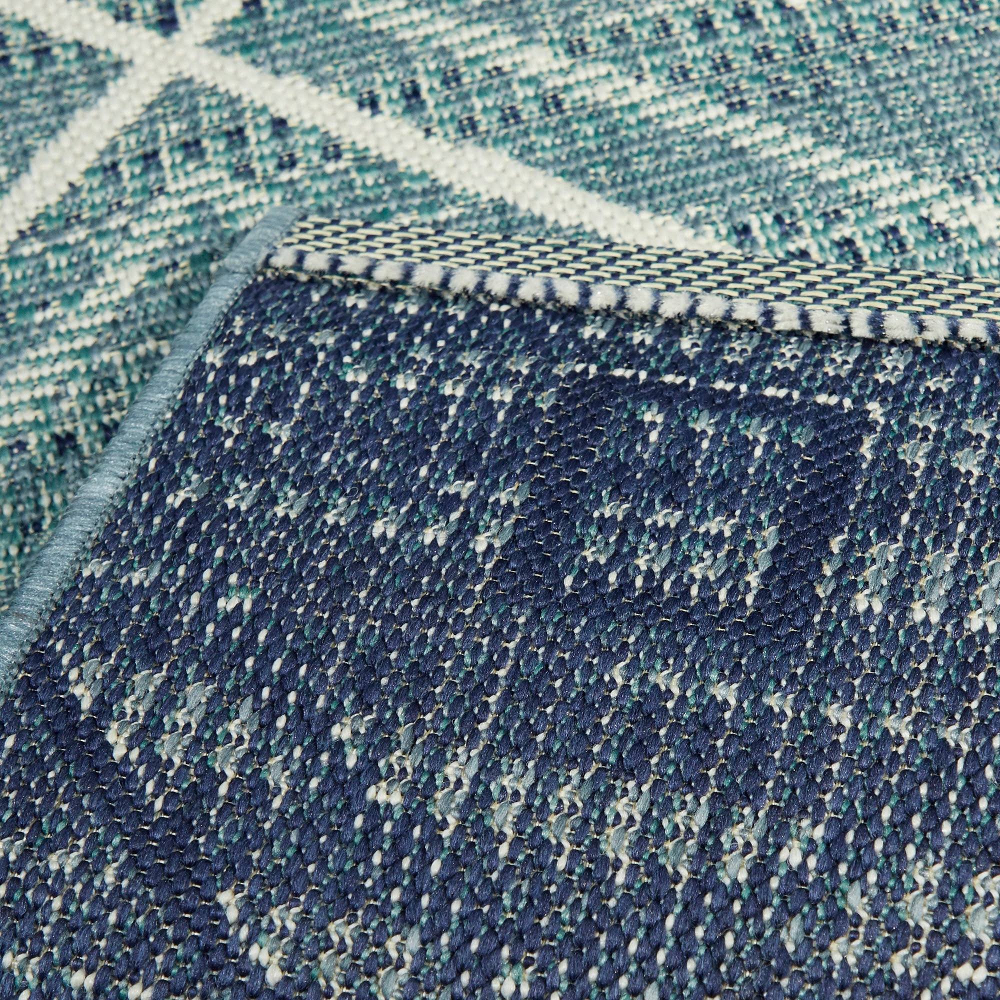 Annika Trellis Indoor/Outdoor Area Rug - 5&3x22 x 7& - Blue