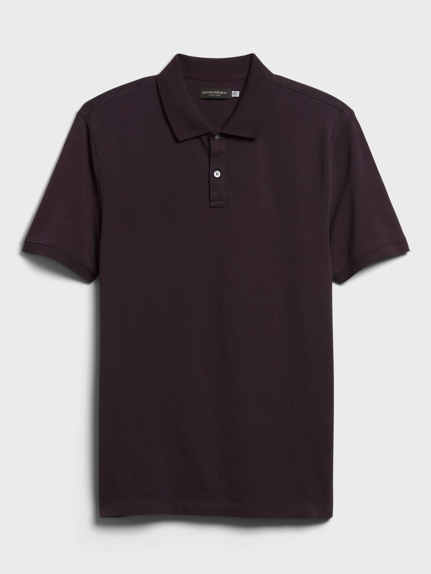 Banana Republic Men's Core Temp Pique Polo Shirt Eggplant Purple Size Xs