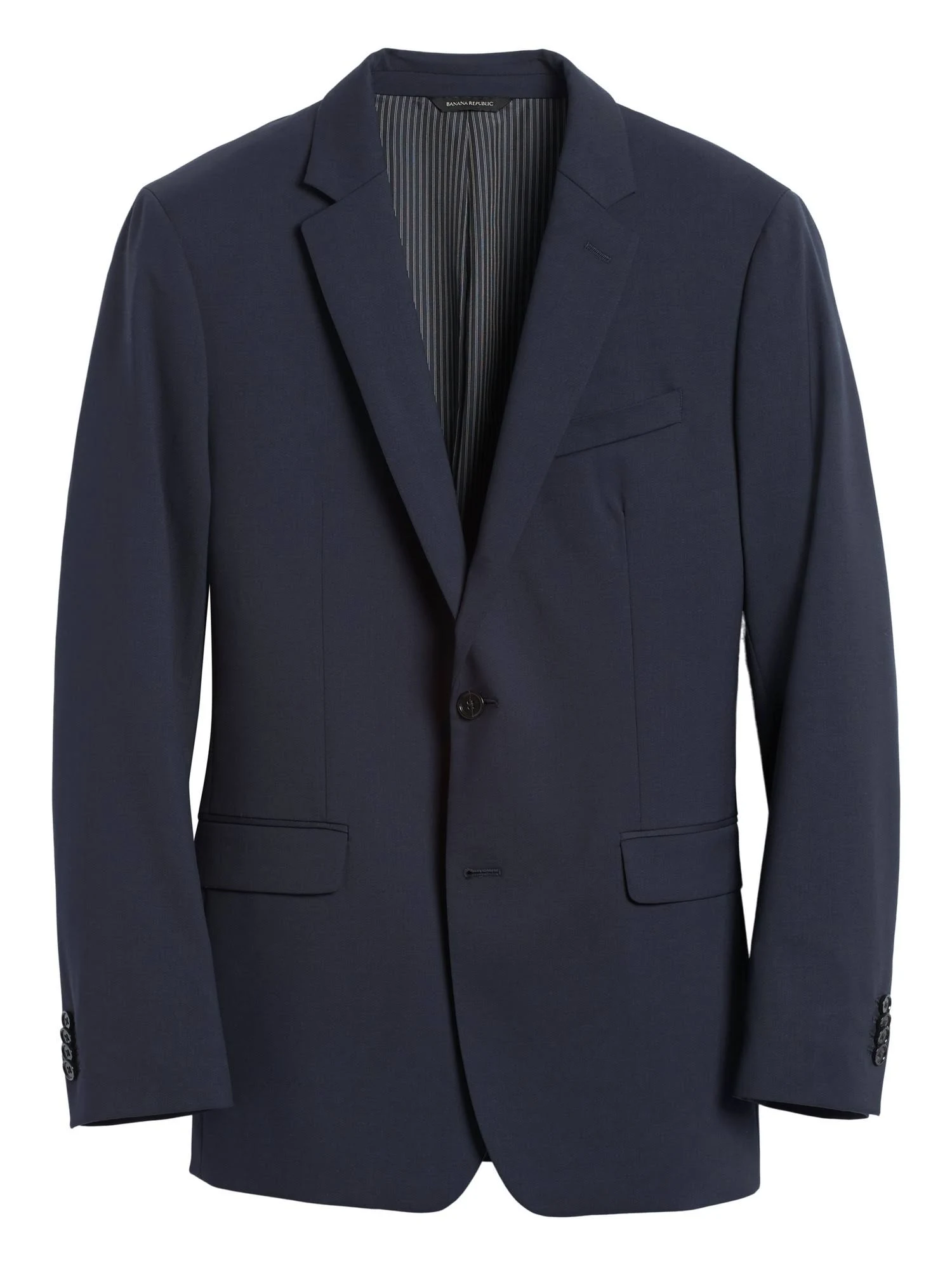 Banana Republic Men's Standard Solid Italian Wool Suit Jacket Navy Size 42 Short