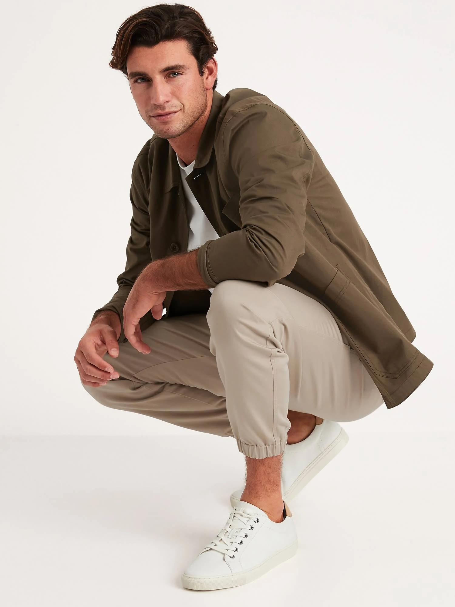 Banana Republic Men's Organic Traveler Jogger Beige Size L