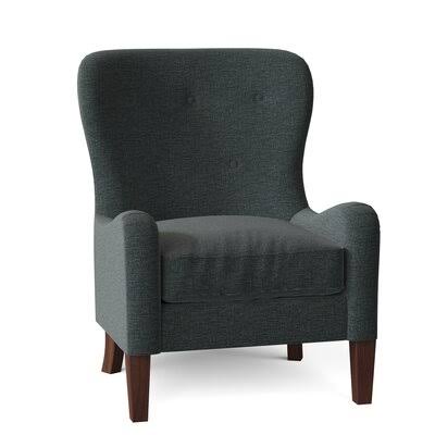Birch Lane Gilliam 32x22 Wide Tufted Down Cushion Armchair Body Fabric: Vault Aegean