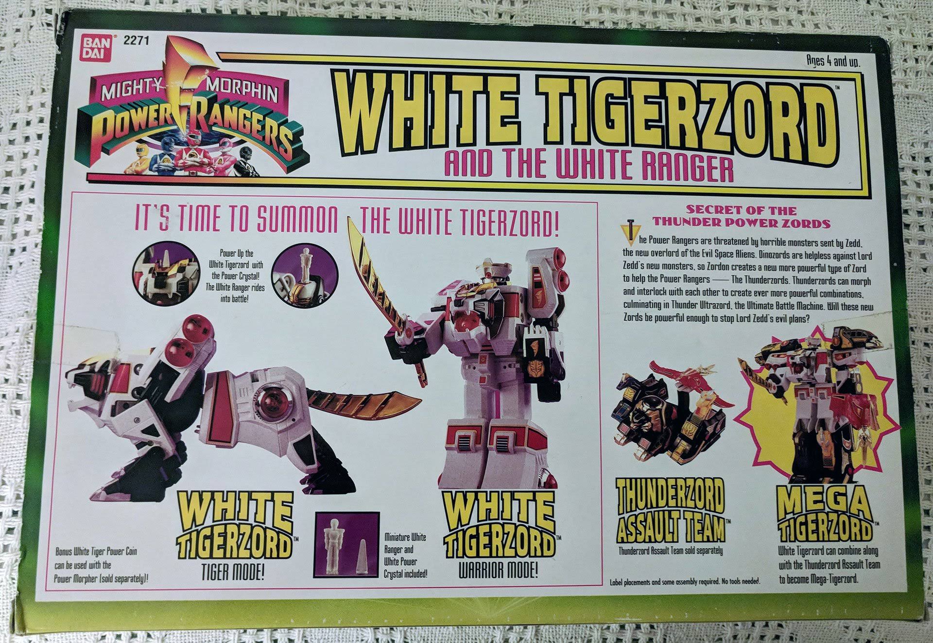 Bandai White Tigerzord Power Rangers Toy