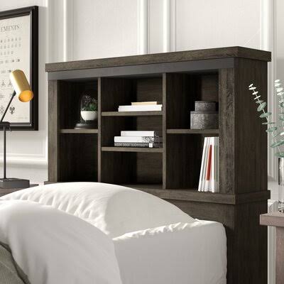 Greyleigh Haverhill Bookcase Panel Headboard, Size: Twin, Brown