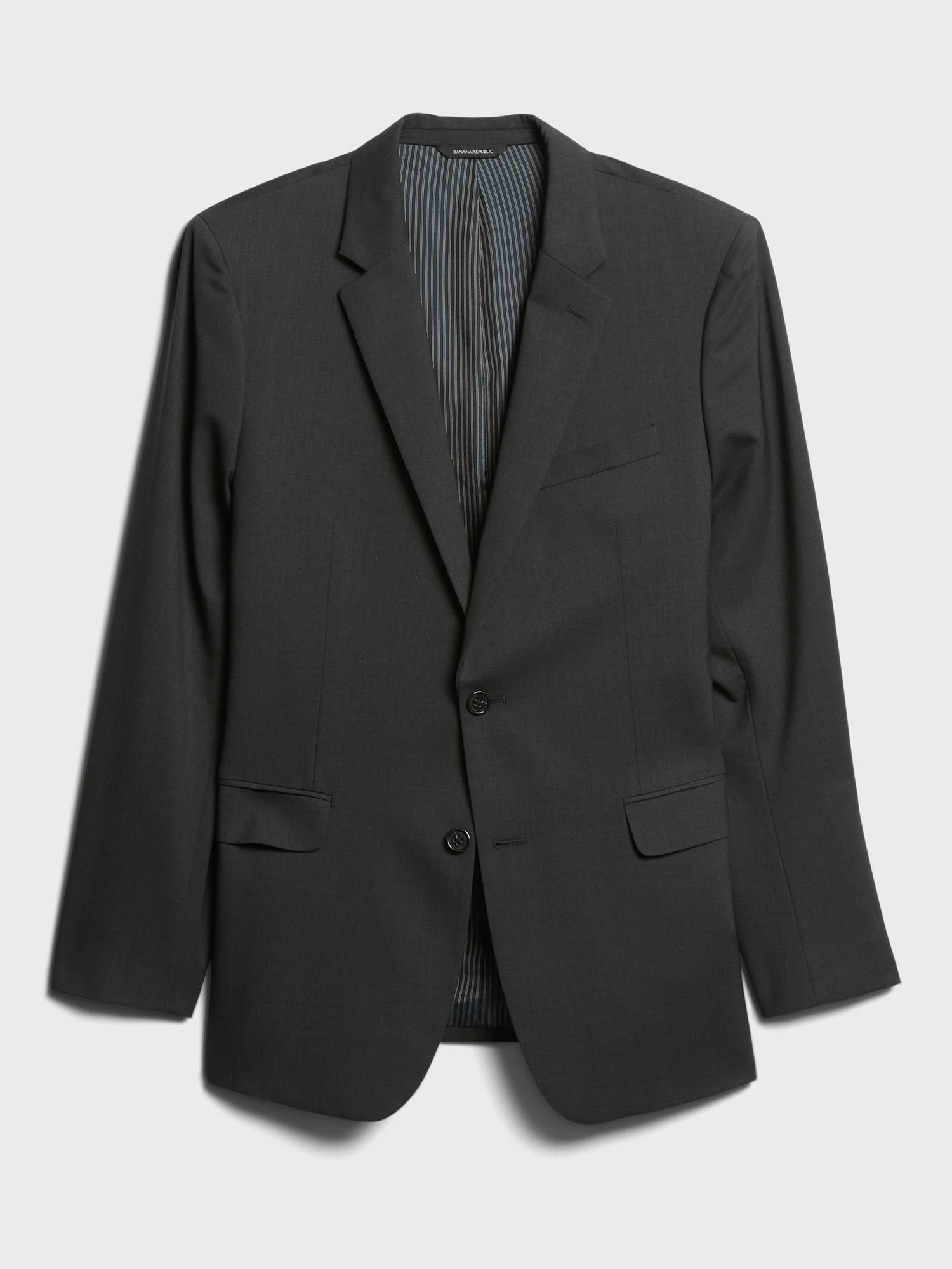 Banana Republic Men's Standard Solid Italian Wool Suit Jacket Dark Charcoal Size 44 Regular
