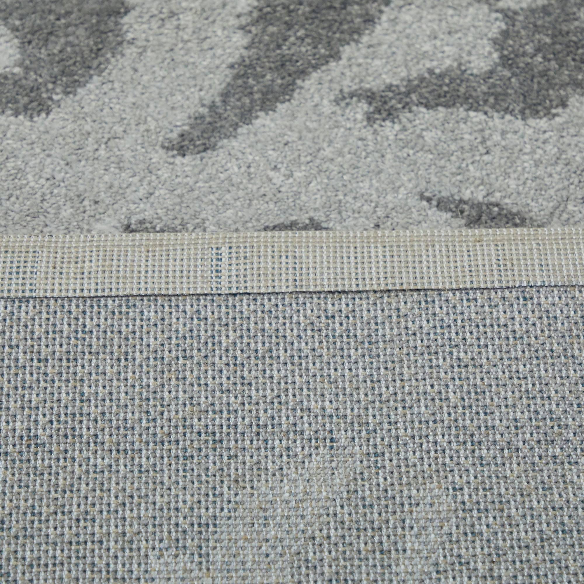 BALTA Caistor Blue 8 ft. x 10 ft. Coastal Coral Print Area Rug