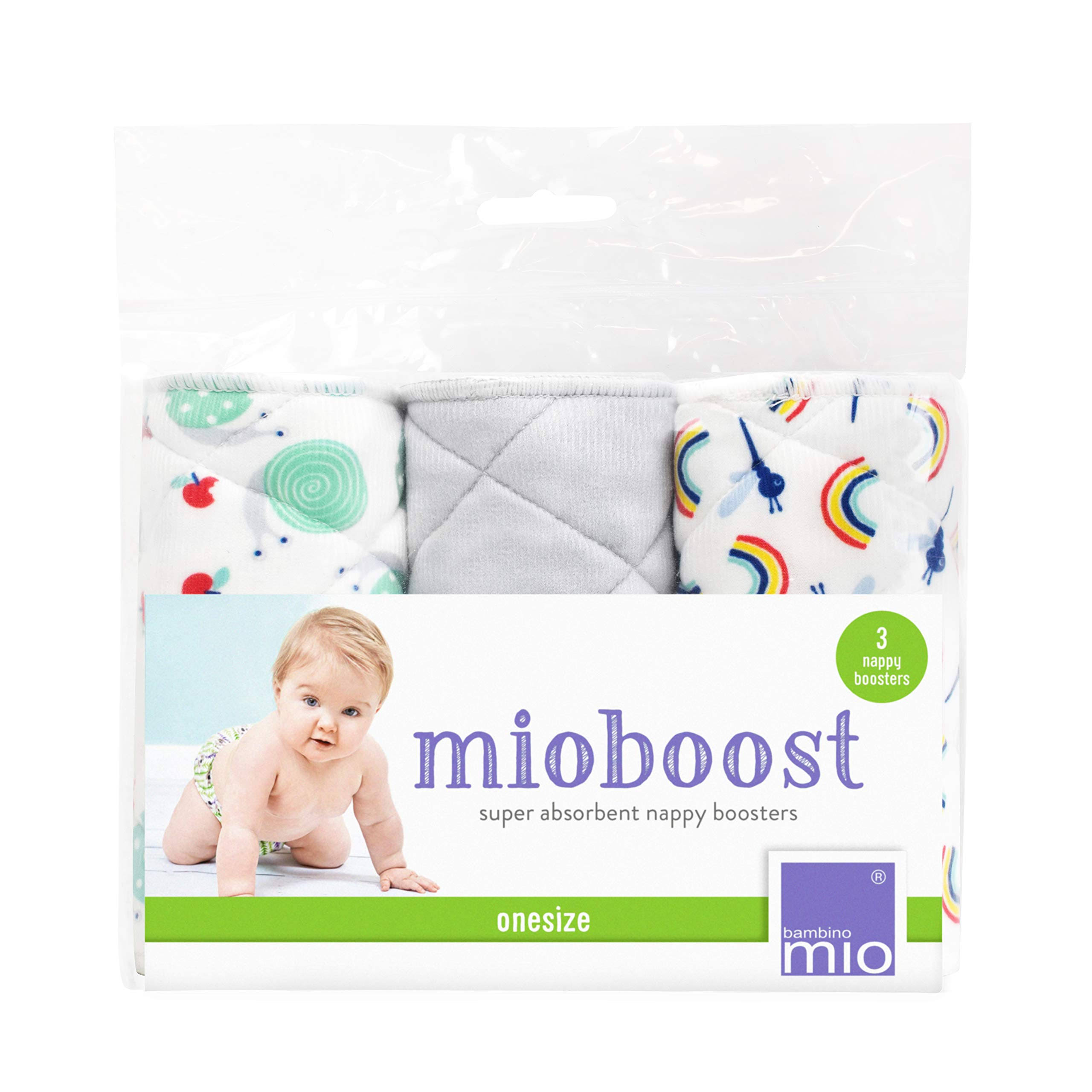 Bambino Mio Diaper Boosters - 3 Pack, Snail Surprise