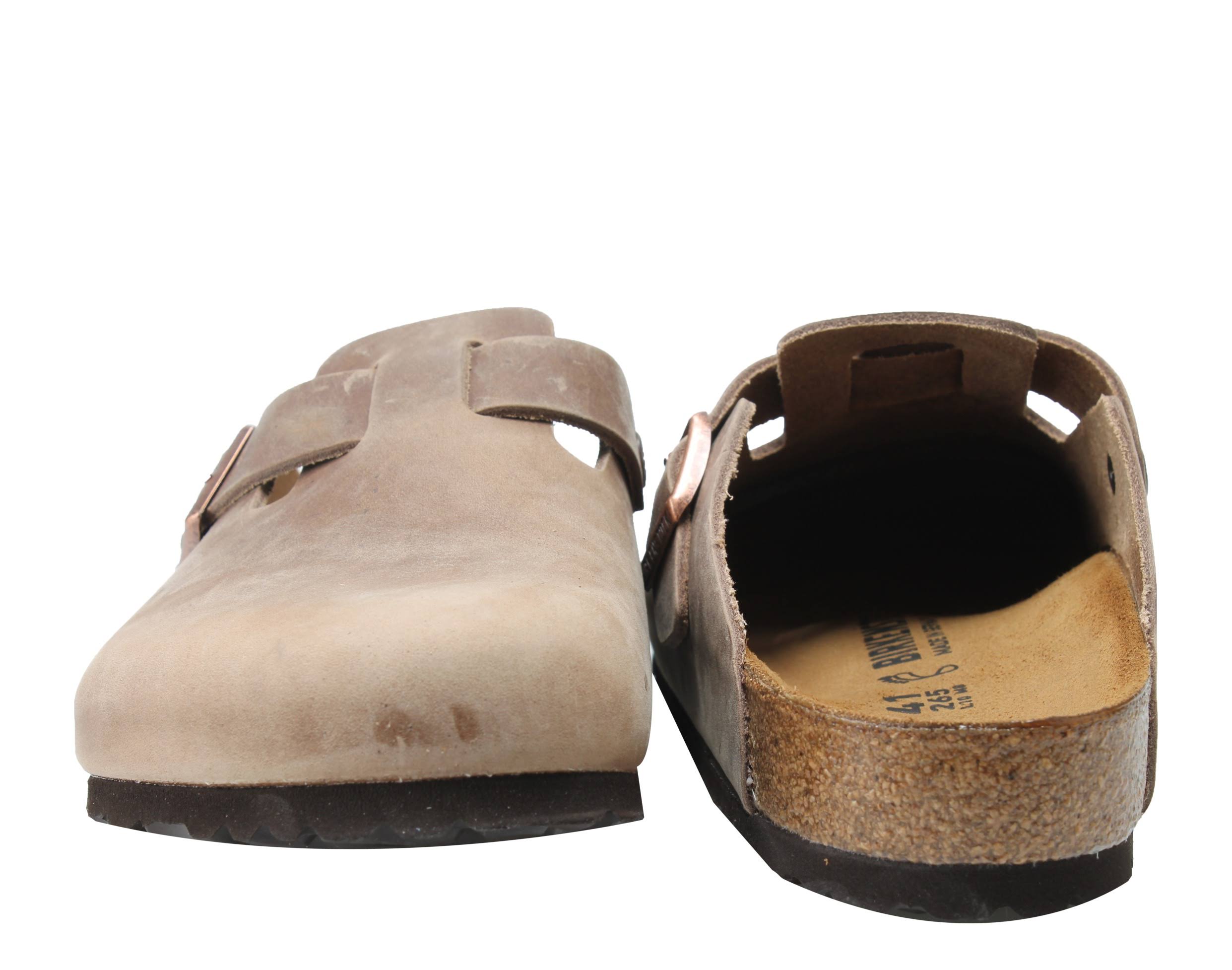 Birkenstock Boston Oiled Leather Tobacco Brown Clogs
