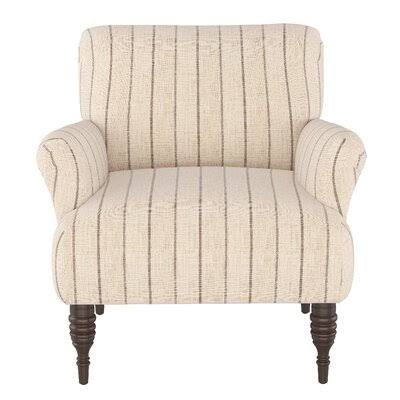 Metter 32x22 Wide Cotton Armchair Birch Lane Body Fabric: Fritz Charcoal Cotton Blend