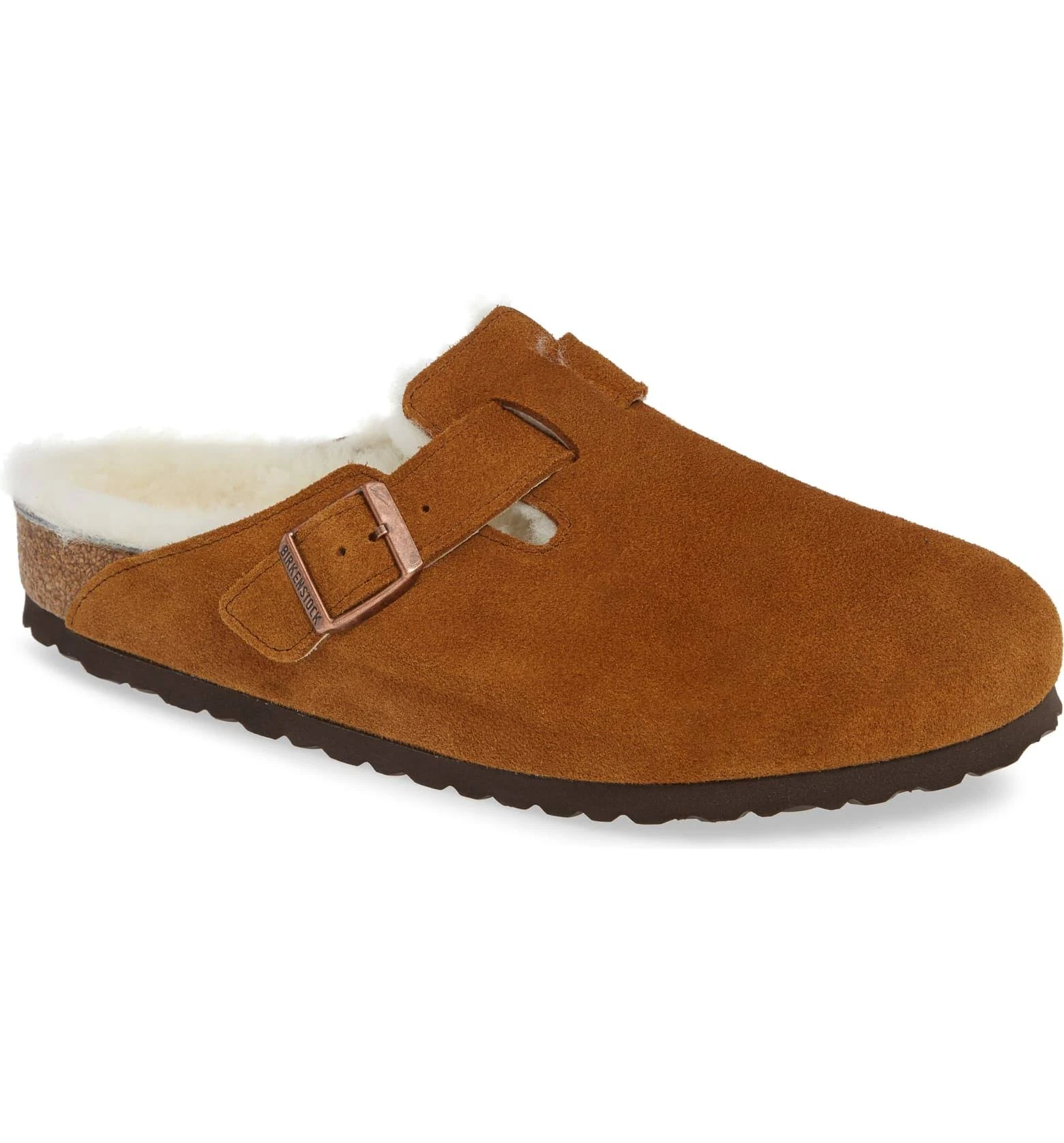 Birkenstock Boston in Mink Shearling