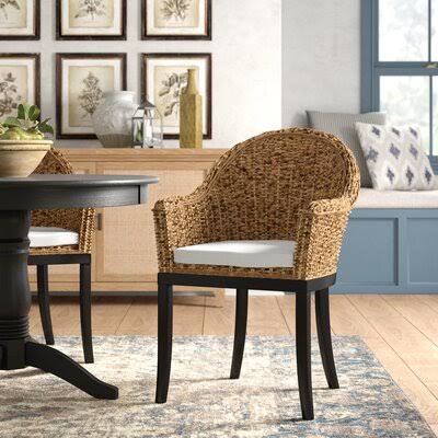 Monticello Polyester Blend Upholstered Arm Chair in Brown