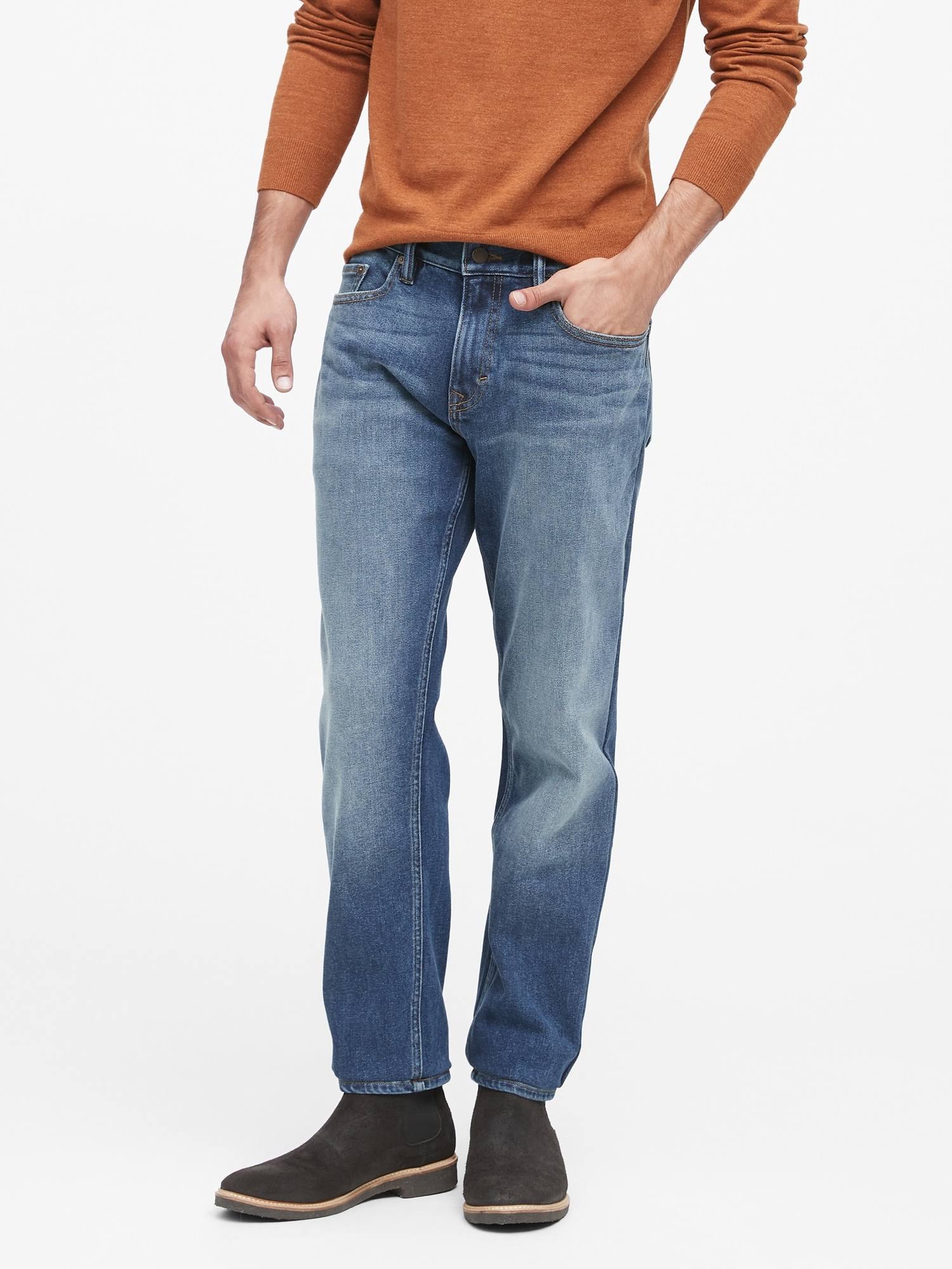 Banana Republic Men's Straight Legacy Jean Medium Wash Size 34W 34L