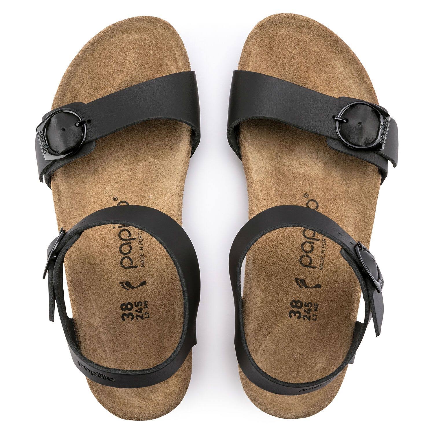 Birkenstock Women's Soley Wedge Sandals - Black Leather N / 42