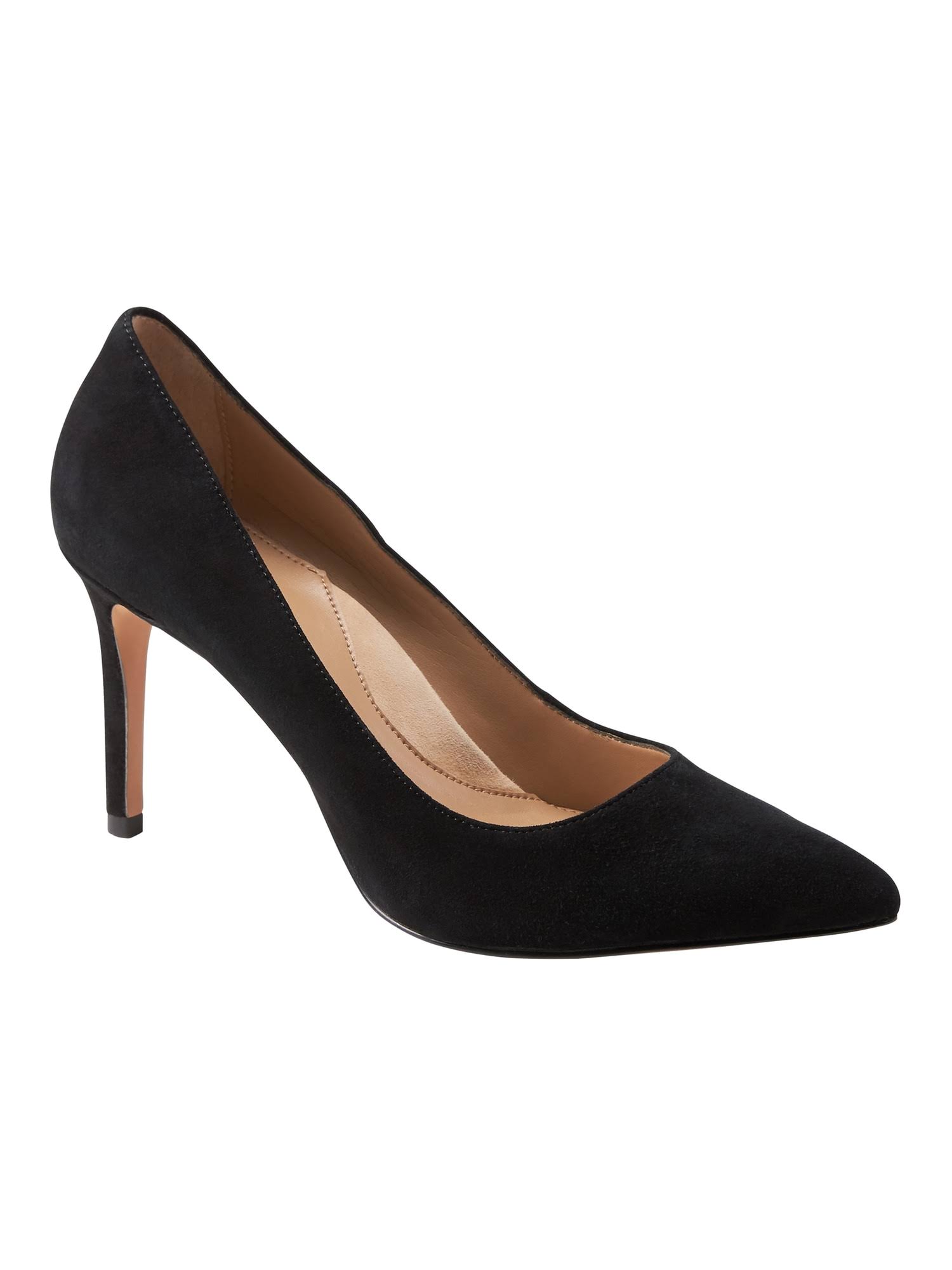 Banana Republic Women's Madison 12-Hour Pump True Black Suede Size 10