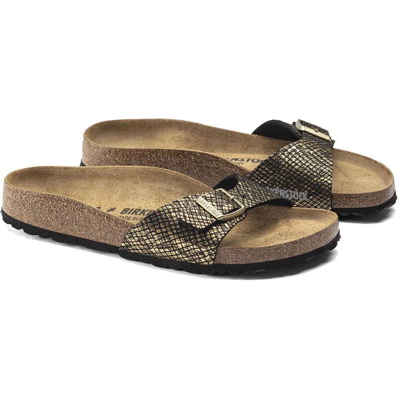 Birkenstock Madrid 1018456 Ladies One Strap Sandals Shiny Python