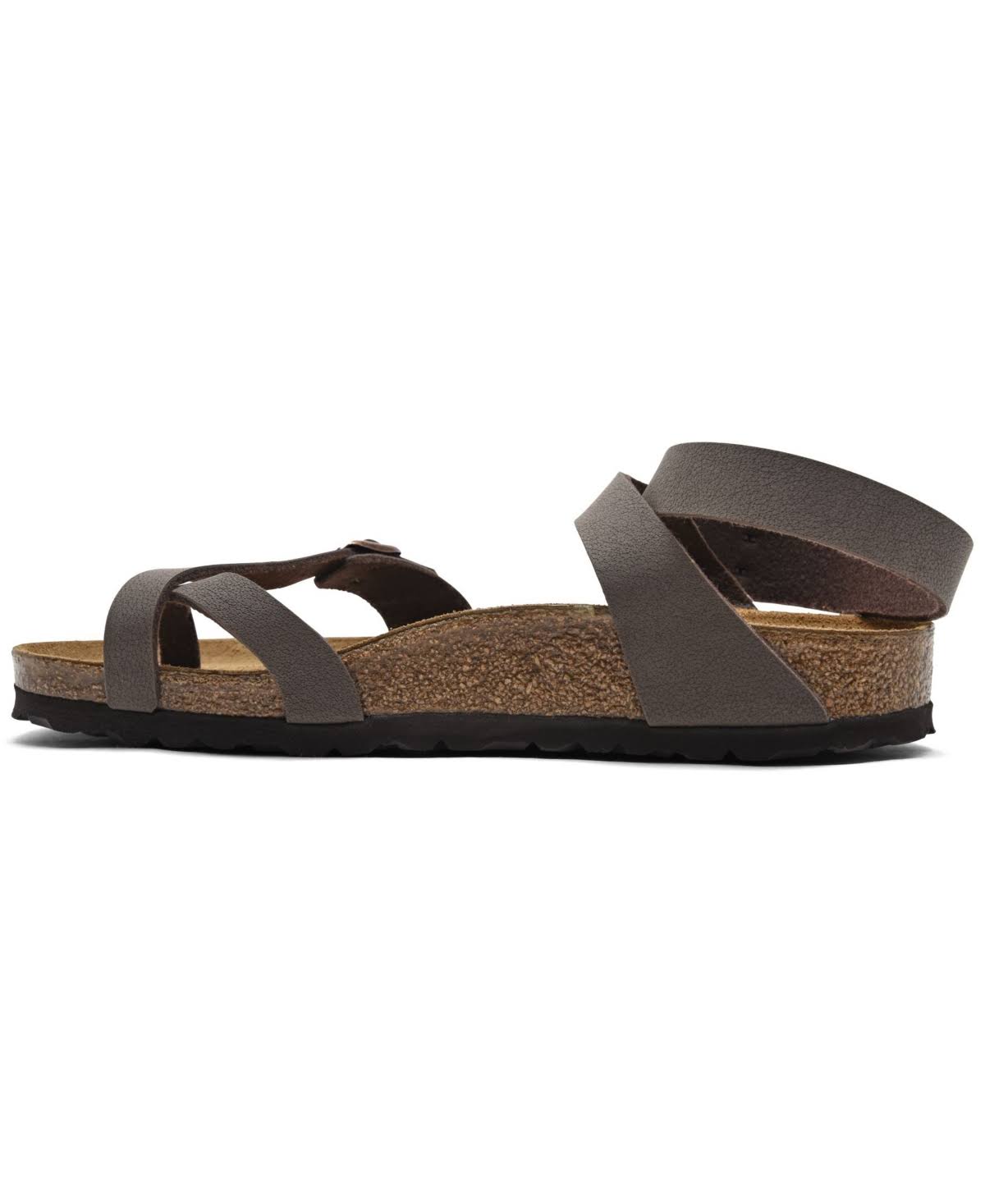 Women's Birkibuc Yara Leather Sandal in Mocha by Birkenstock