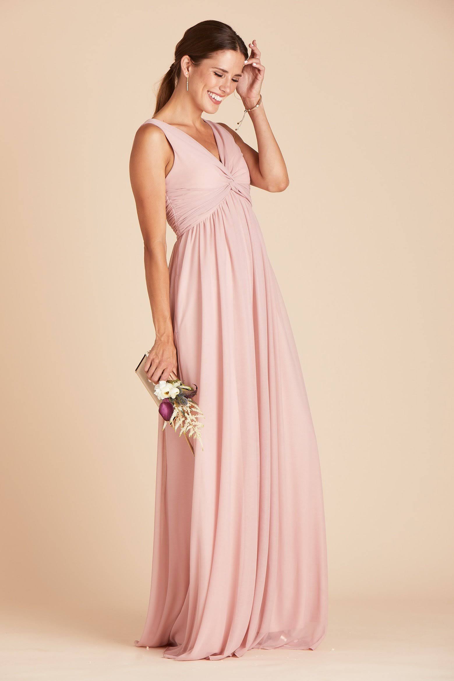 Birdy Grey Lianna Bridesmaid Dress in Dusty Rose S / Dusty Rose