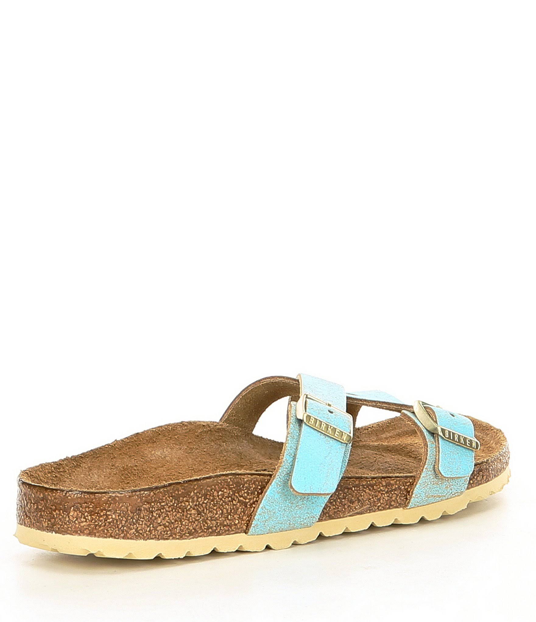 Birkenstock Yao Washed Metallic Washed Metallic Aqua / 42 / Narrow