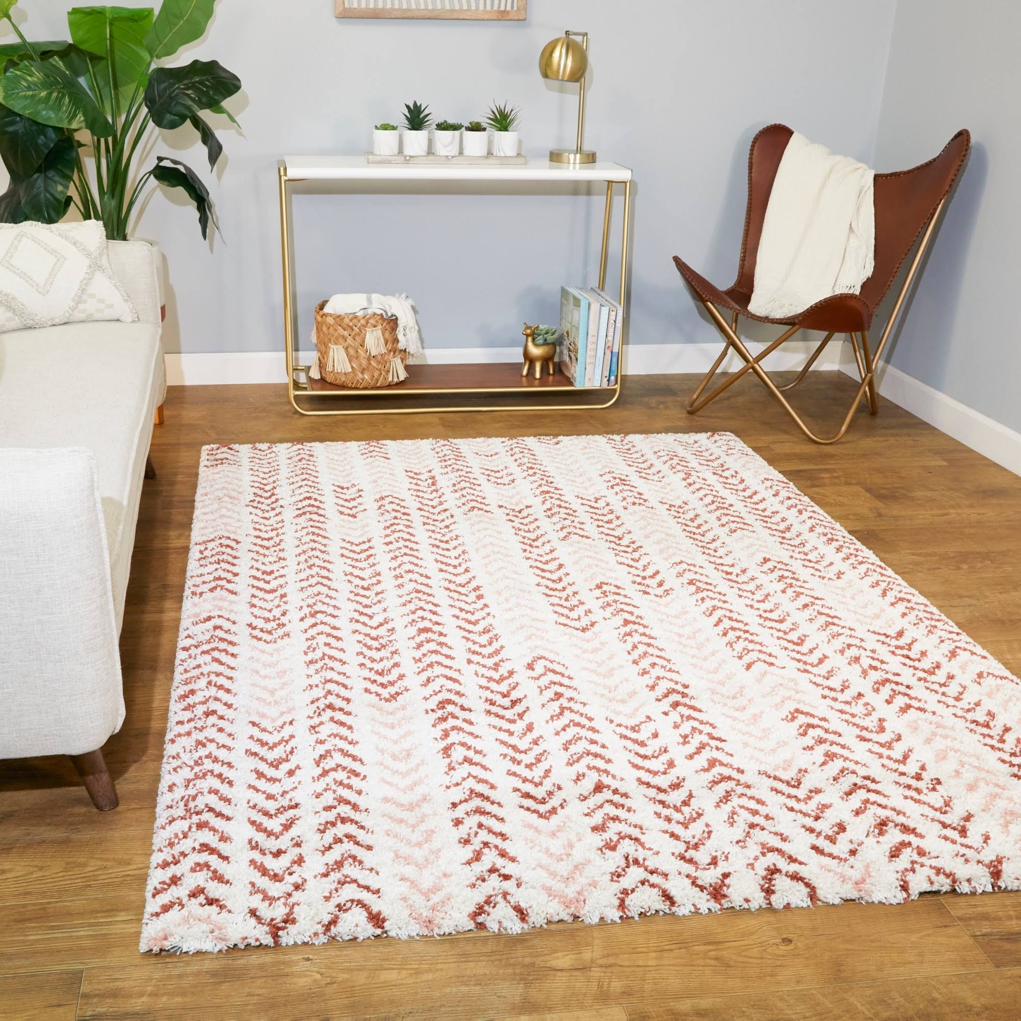 BALTA Elena Rust 8 ft. x 10 ft. Arrow Transitional Area Rug, Red