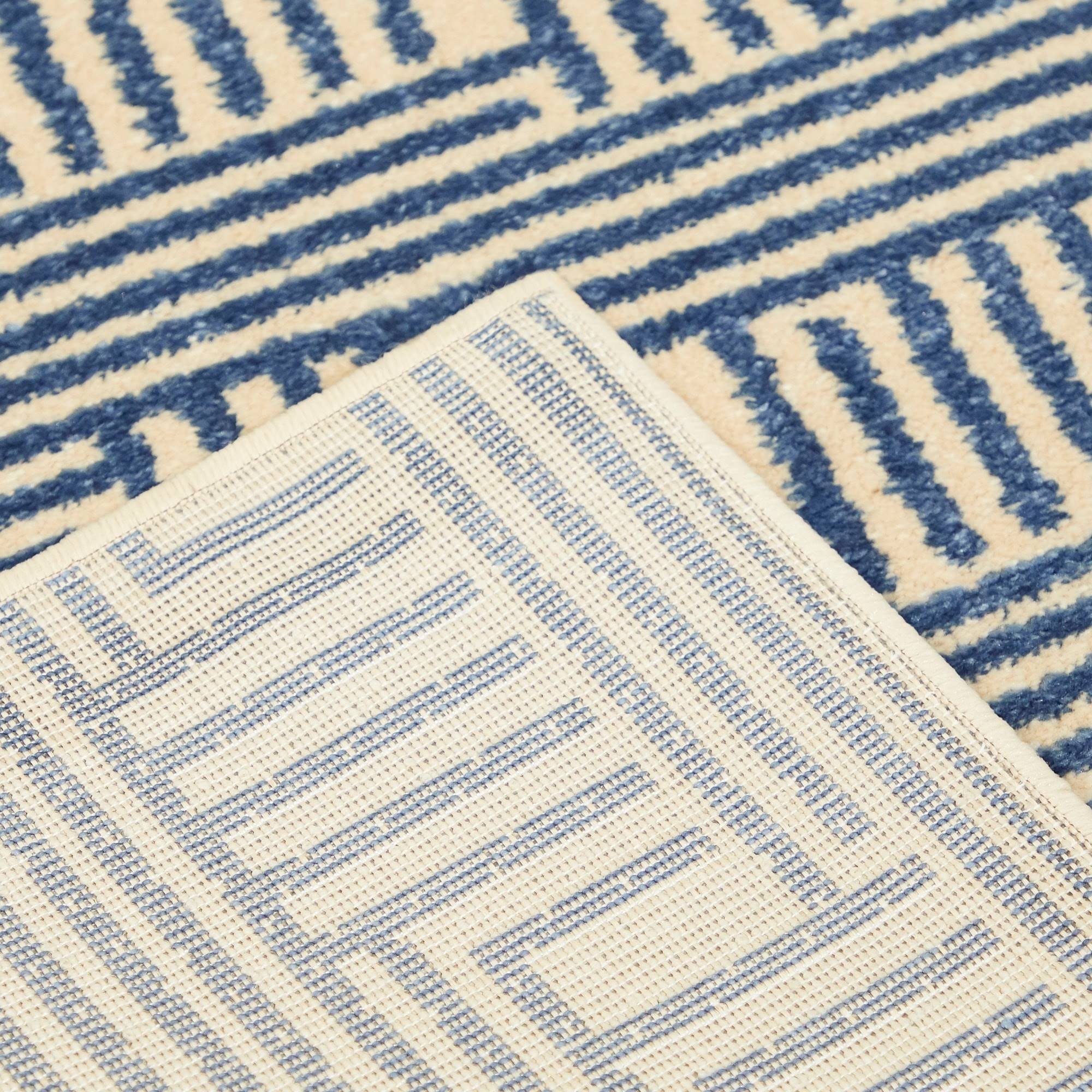 BALTA Gwynn Blue 5 ft. x 7 ft. Art Deco Striped Area Rug