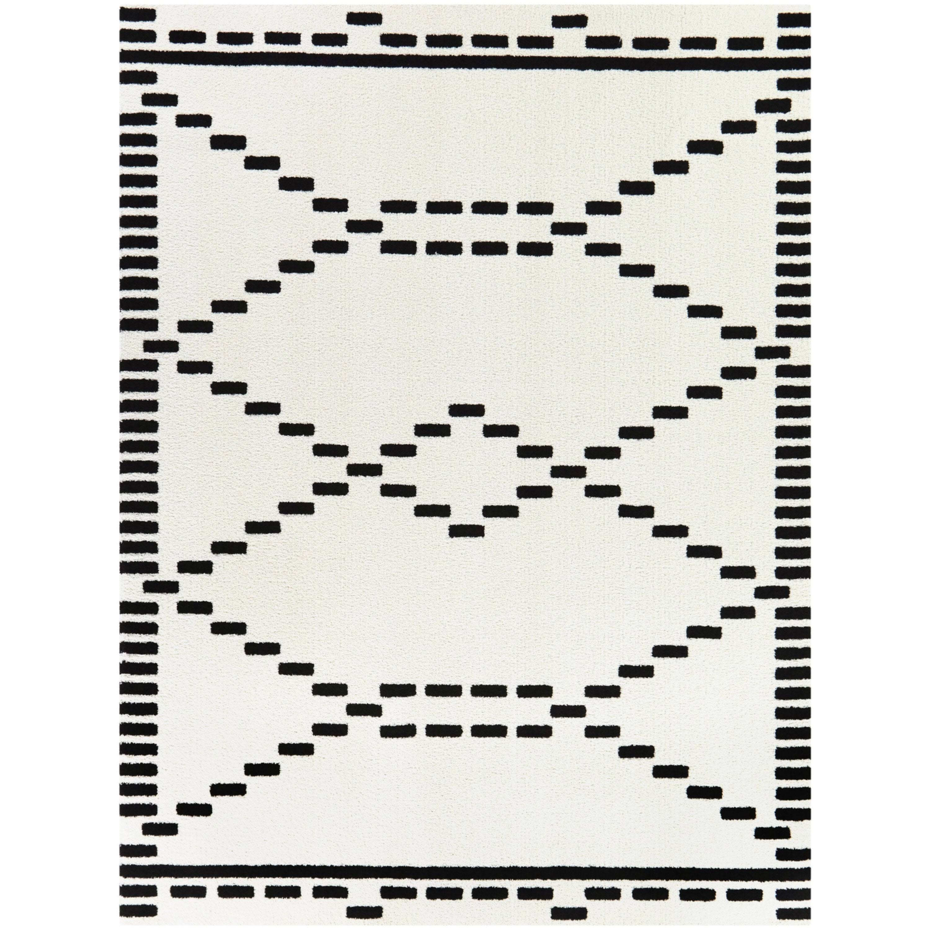 Hadden Contemporary Area Rug - 5&3x22 x 7& - Black